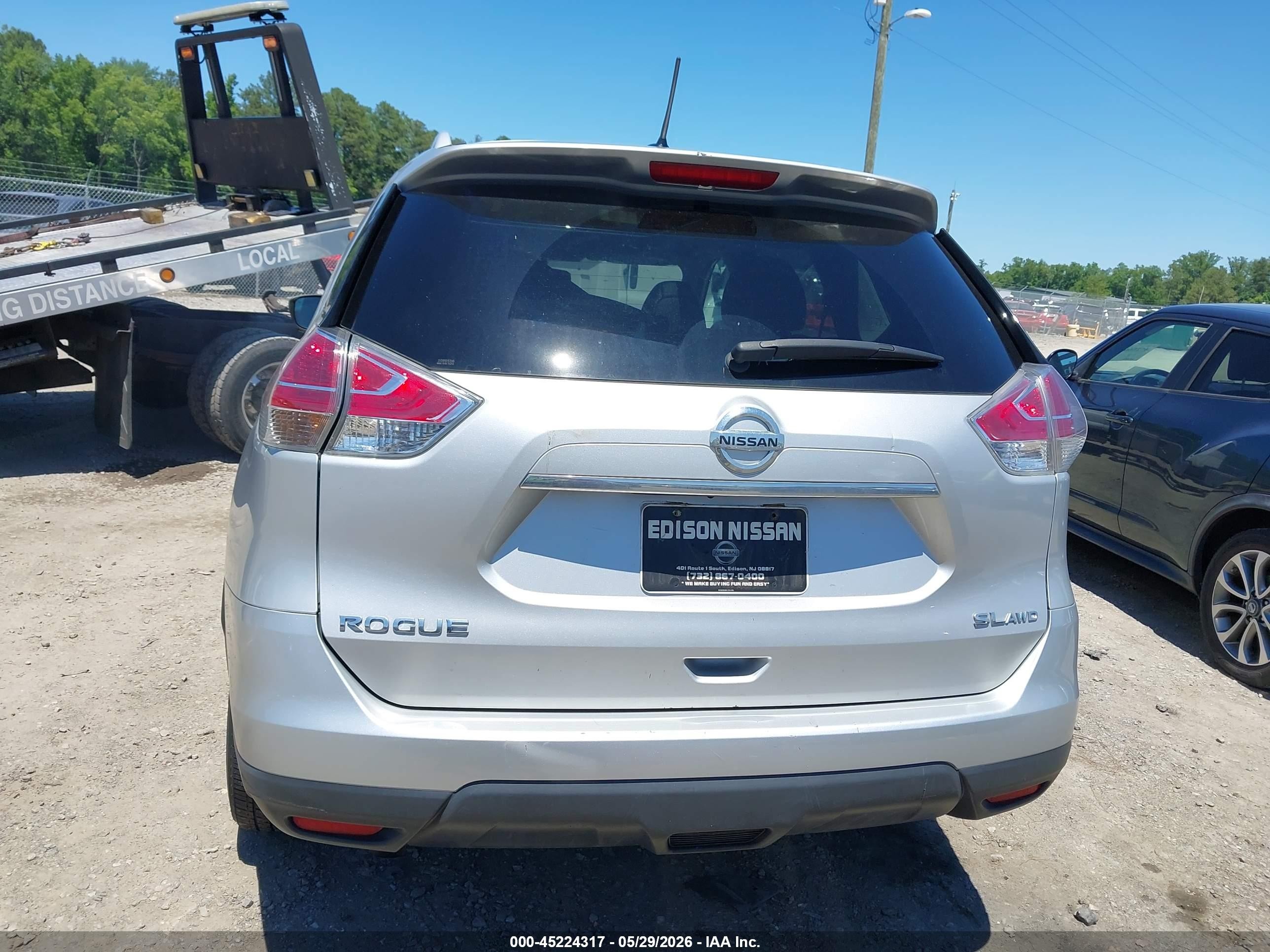 2015 Nissan Rogue Sl Silver vin: 5N1AT2MV6FC916598