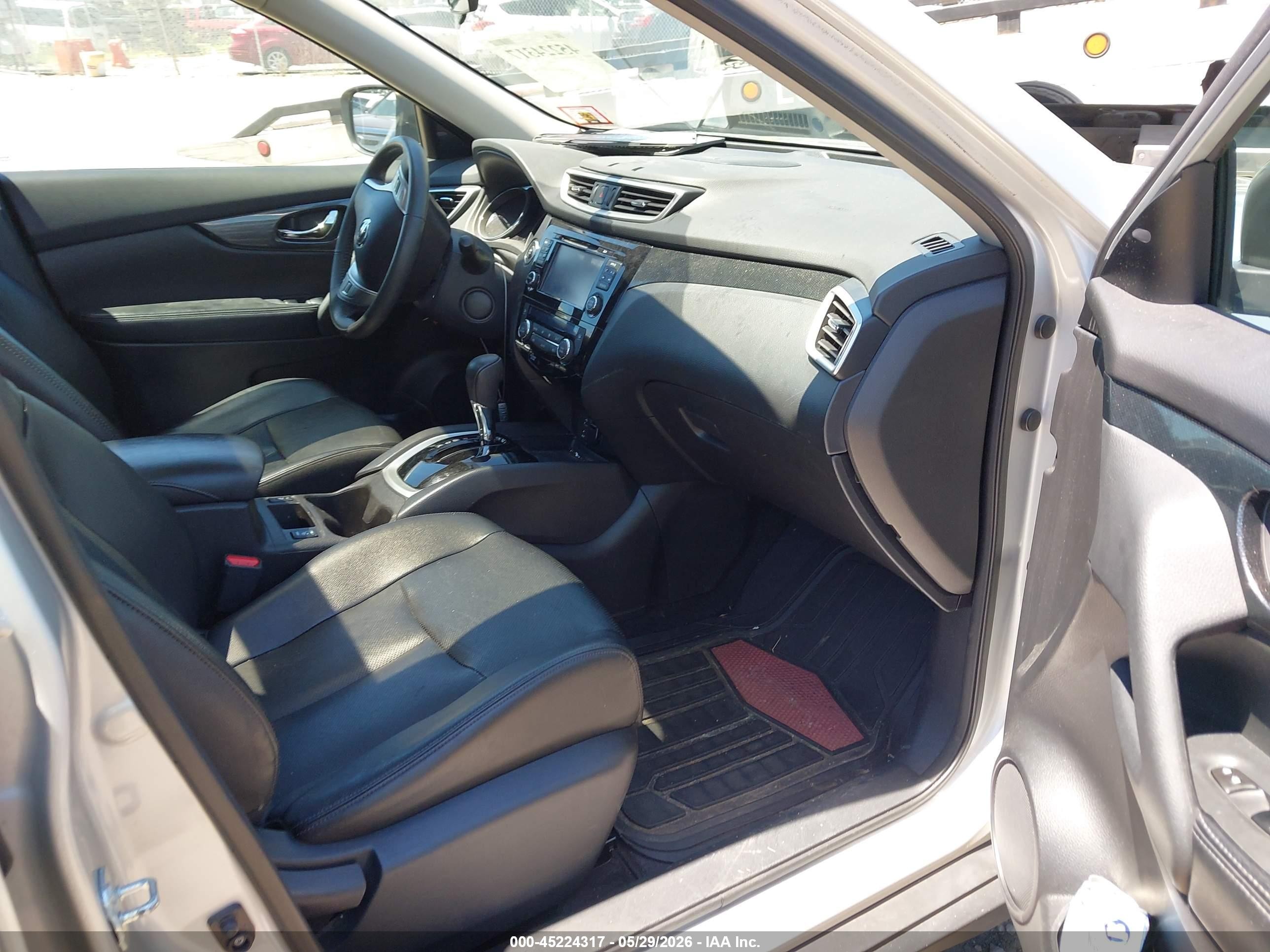 2015 Nissan Rogue Sl Silver vin: 5N1AT2MV6FC916598