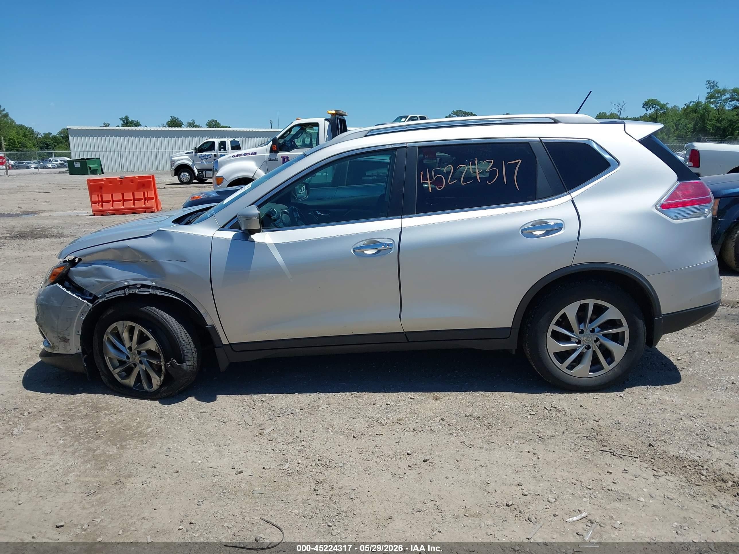 2015 Nissan Rogue Sl Silver vin: 5N1AT2MV6FC916598