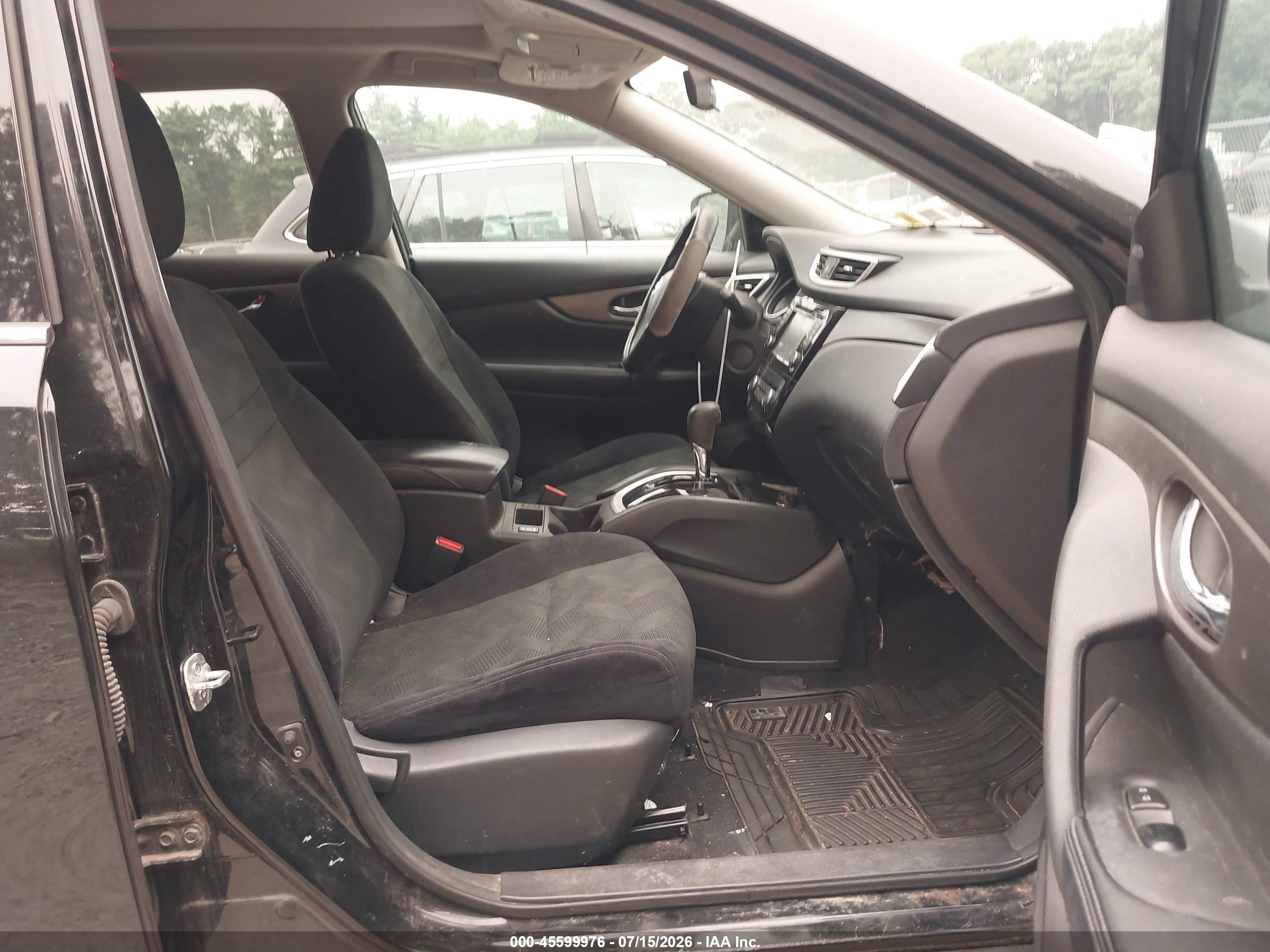 2015 Nissan Rogue Sv Black vin: 5N1AT2MV6FC922482