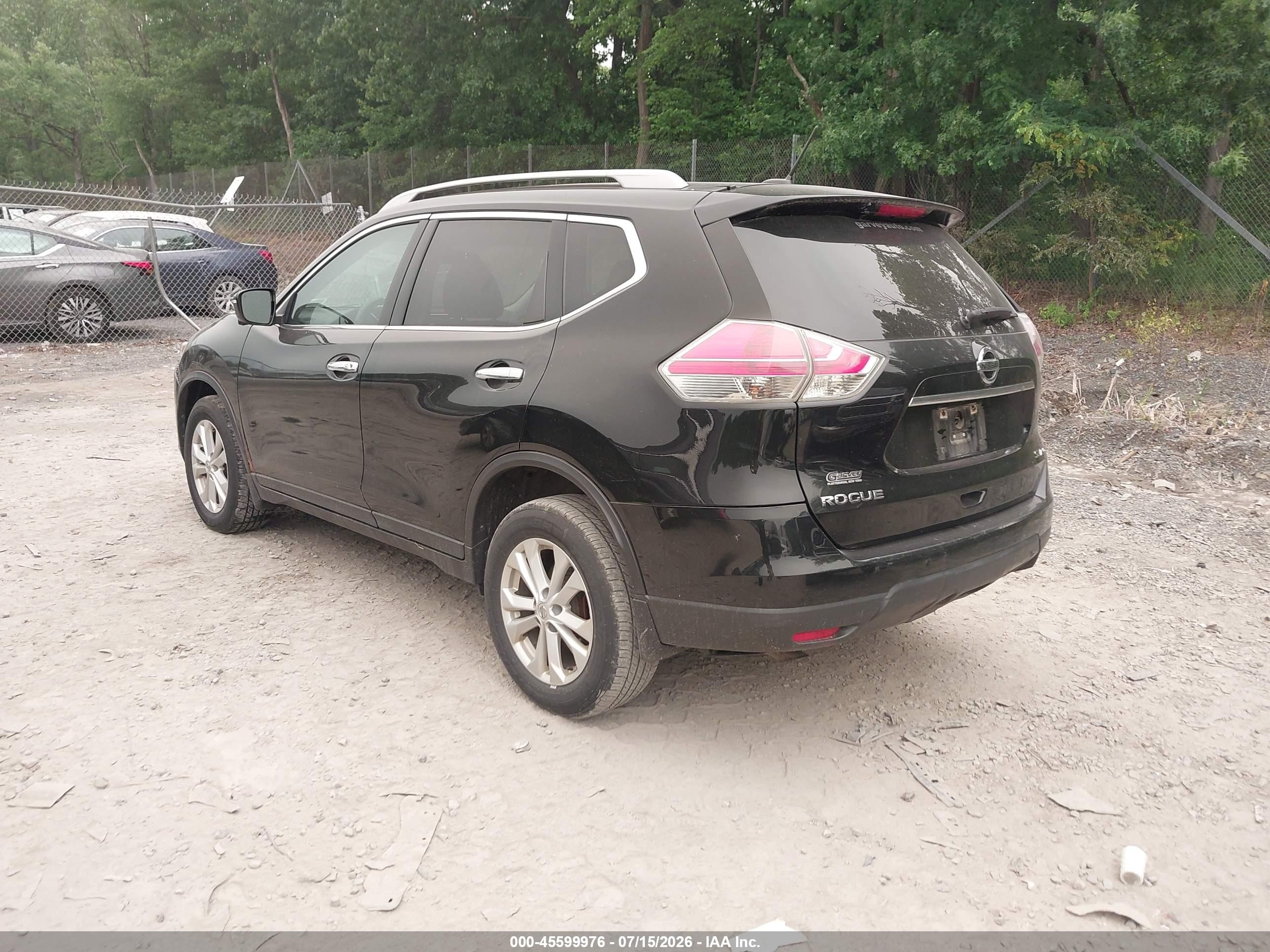 2015 Nissan Rogue Sv Black vin: 5N1AT2MV6FC922482