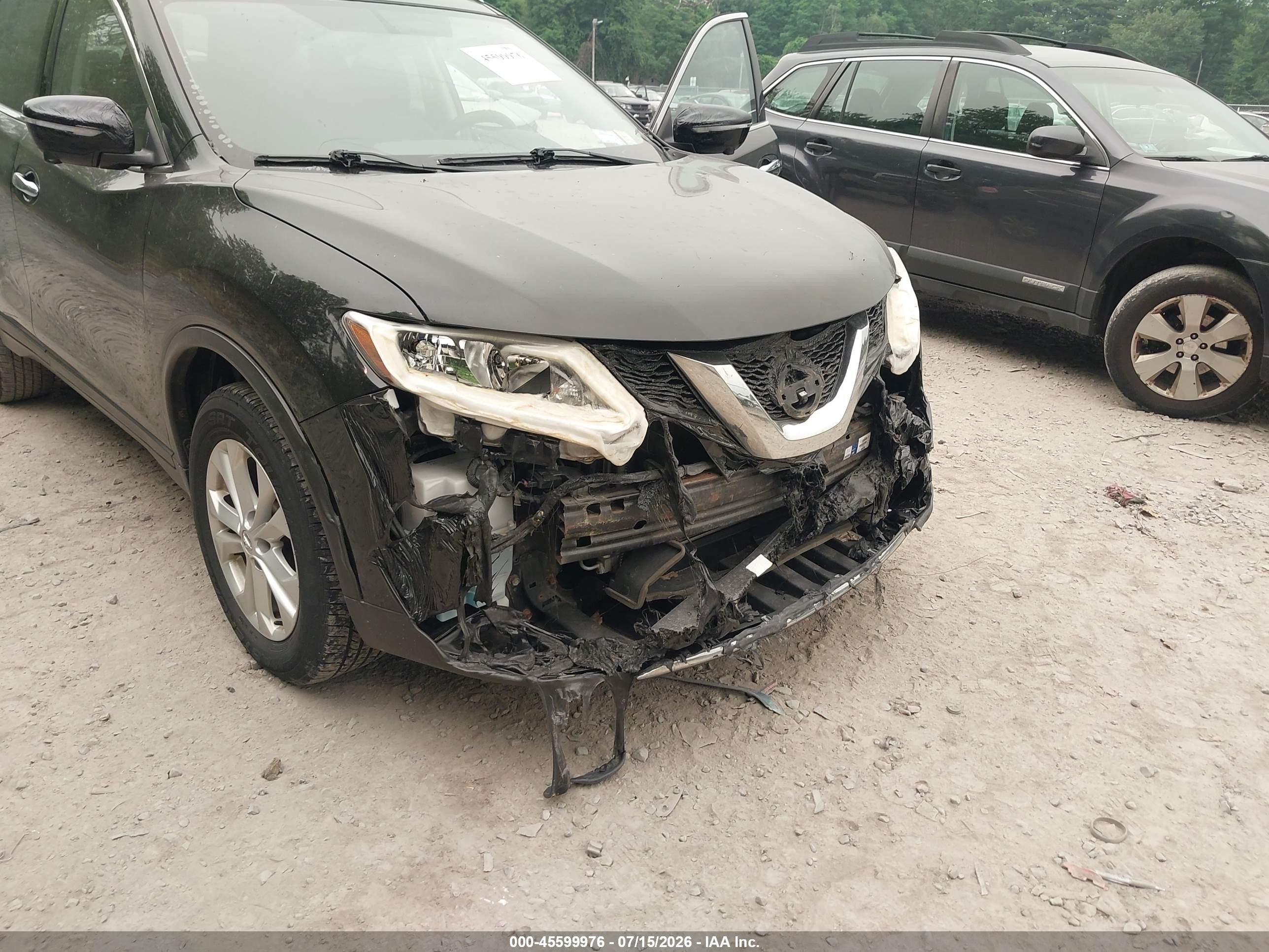2015 Nissan Rogue Sv Black vin: 5N1AT2MV6FC922482