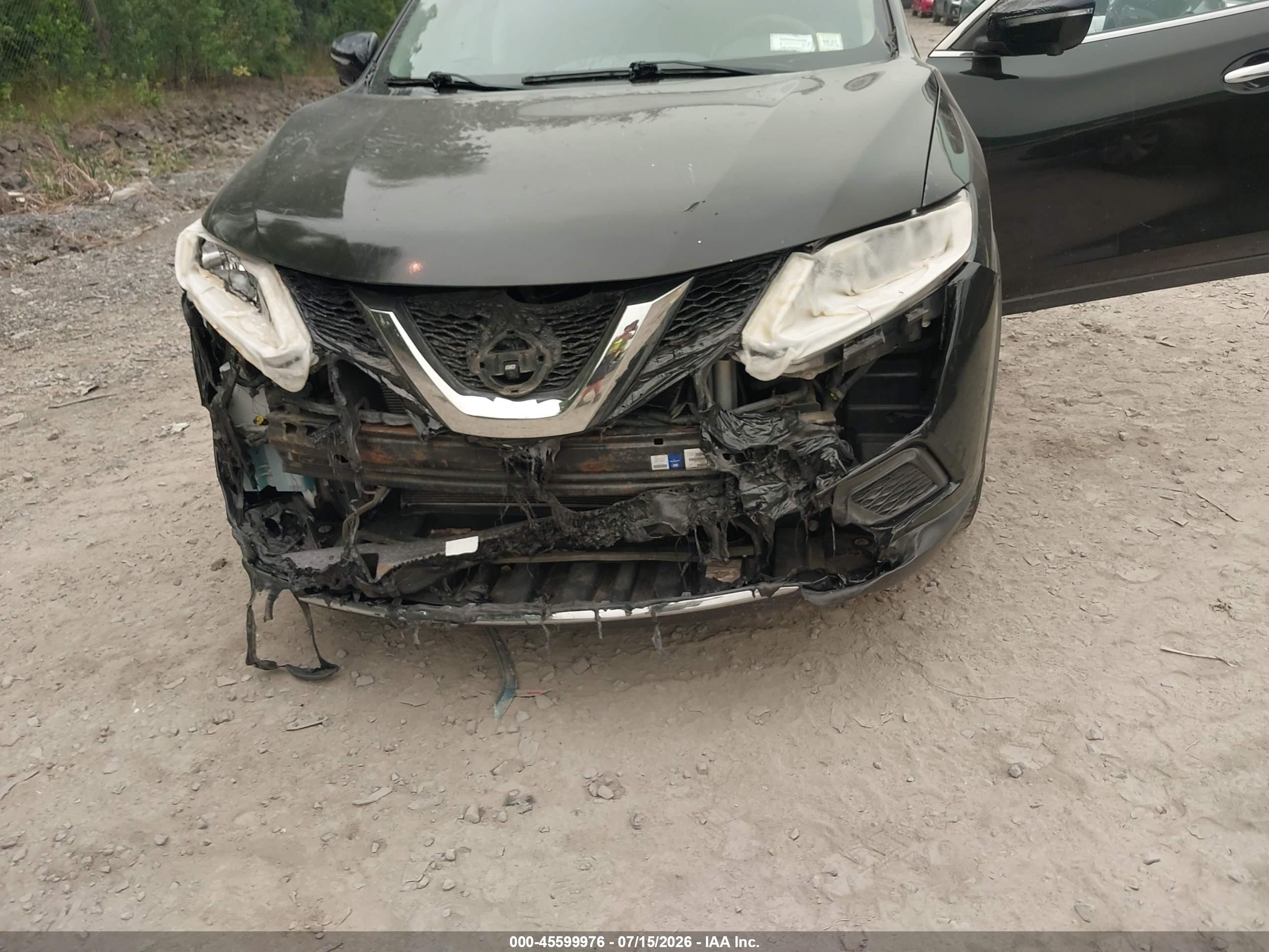 2015 Nissan Rogue Sv Black vin: 5N1AT2MV6FC922482