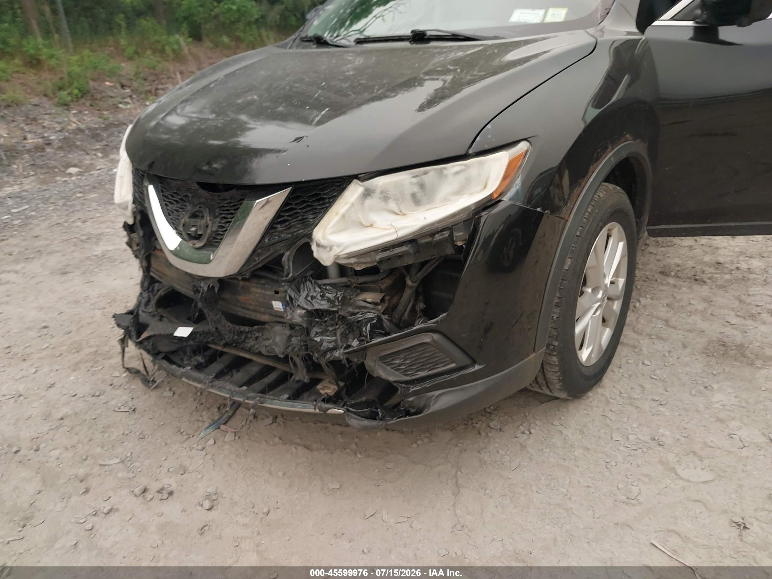 2015 Nissan Rogue Sv Black vin: 5N1AT2MV6FC922482