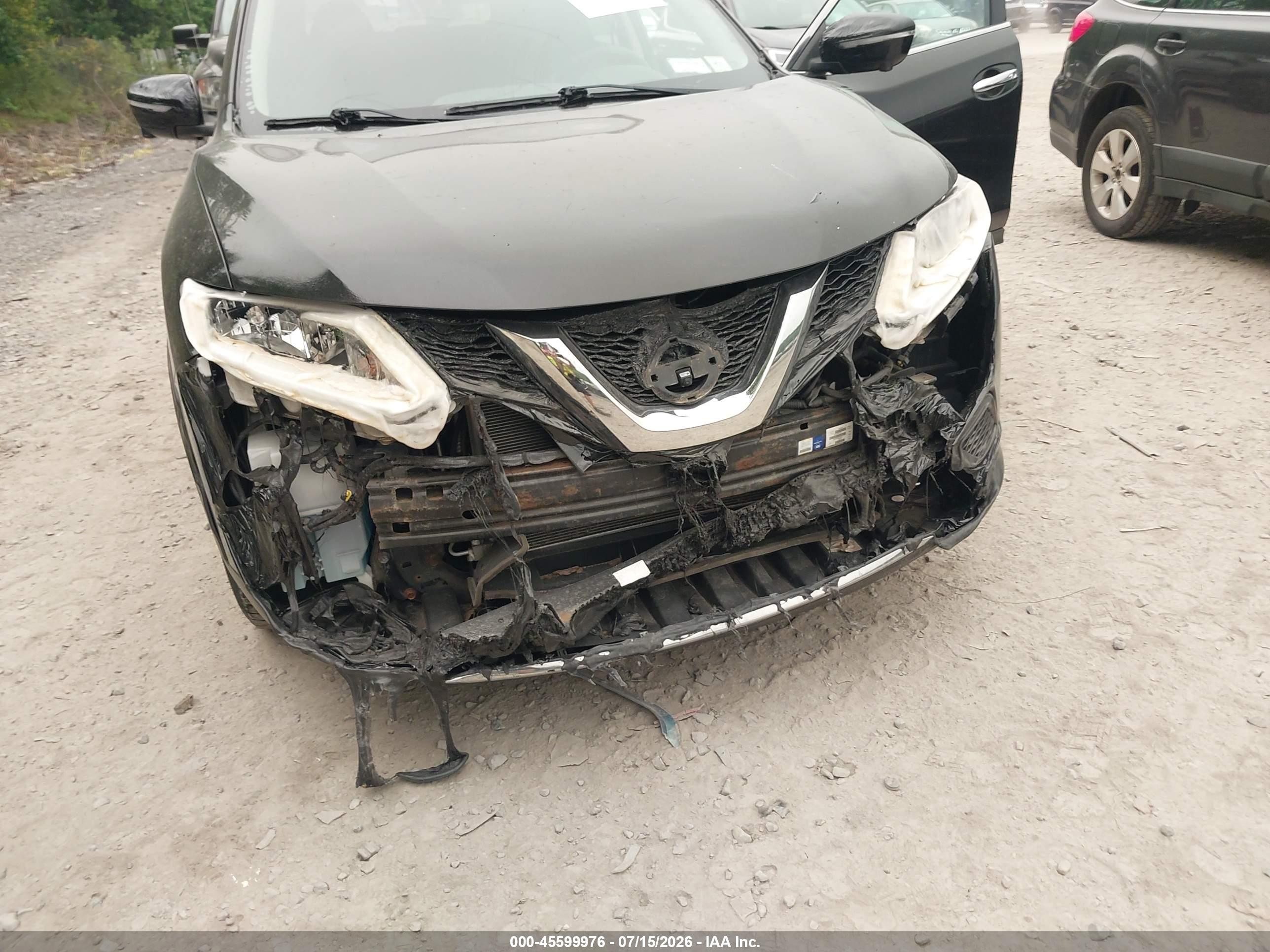 2015 Nissan Rogue Sv Black vin: 5N1AT2MV6FC922482
