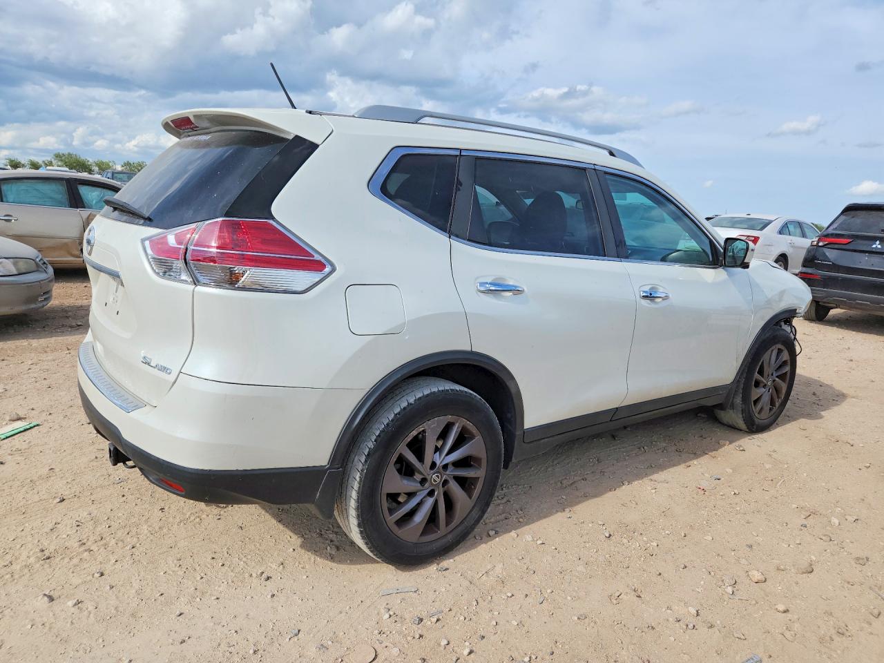 2016 Nissan Rogue Sl White vin: 5N1AT2MV6GC848689