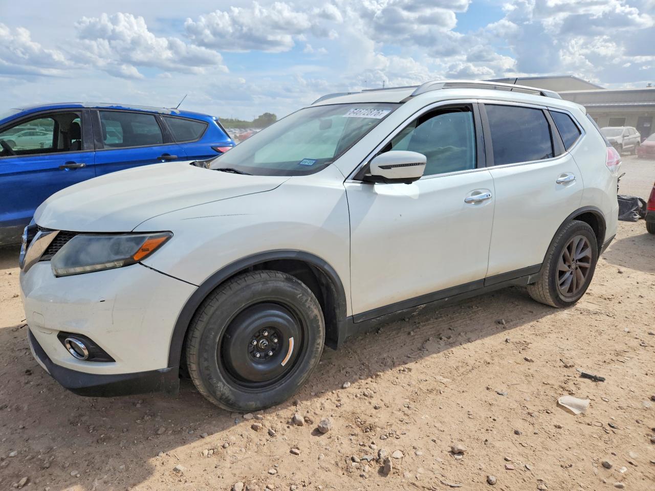 2016 Nissan Rogue Sl White vin: 5N1AT2MV6GC848689