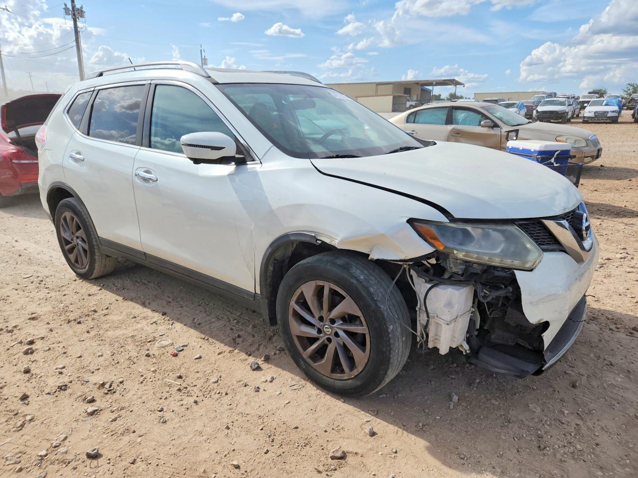 2016 Nissan Rogue Sl White vin: 5N1AT2MV6GC848689
