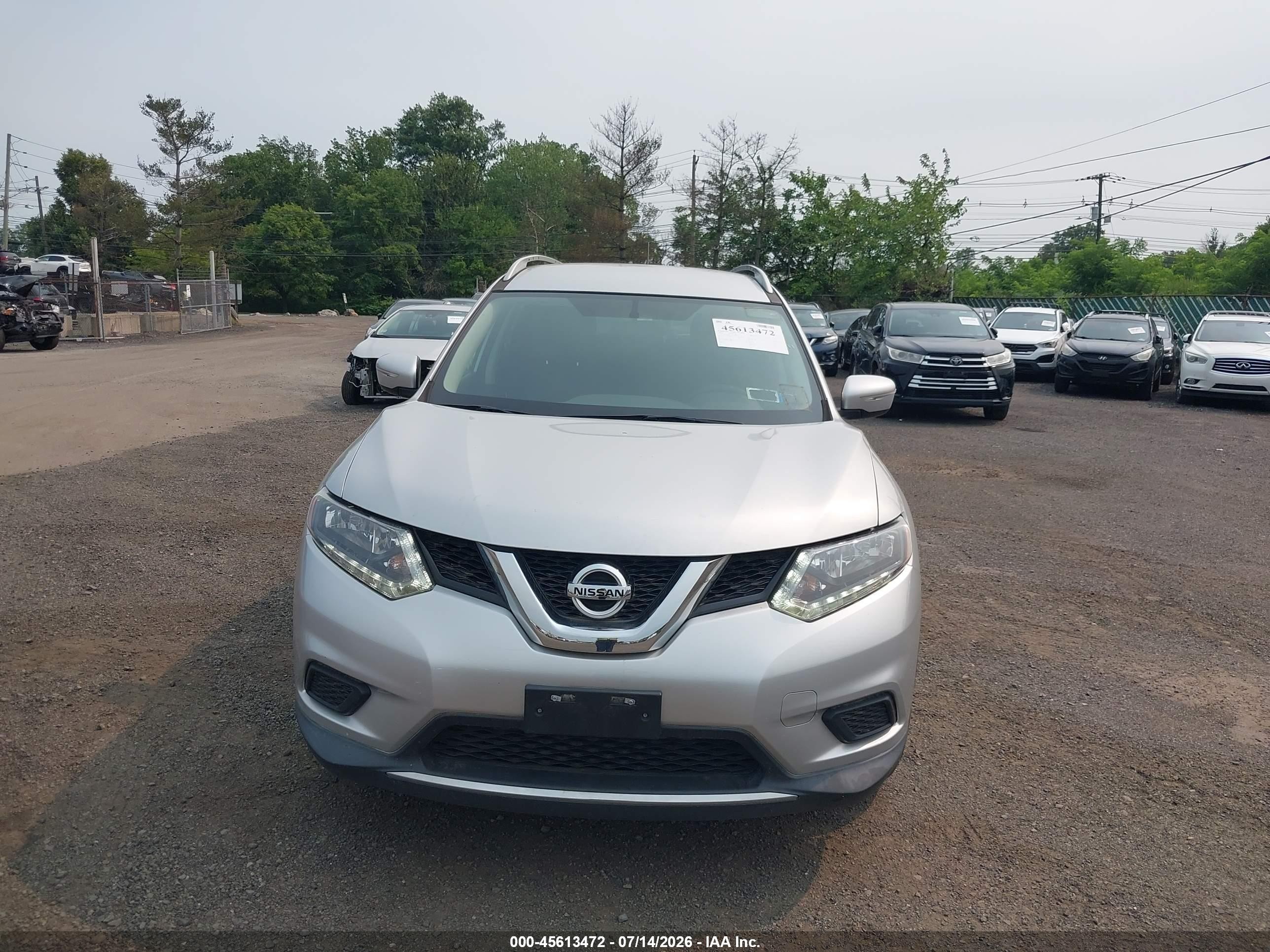 2014 Nissan Rogue Sv Silver vin: 5N1AT2MV7EC758853