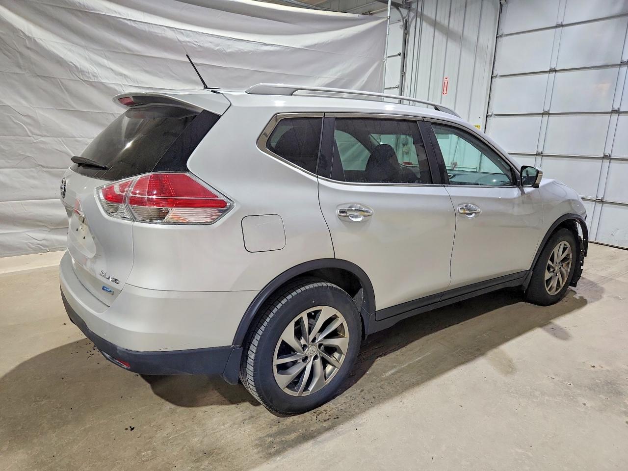 2014 Nissan Rogue Sl Silver vin: 5N1AT2MV7EC759680