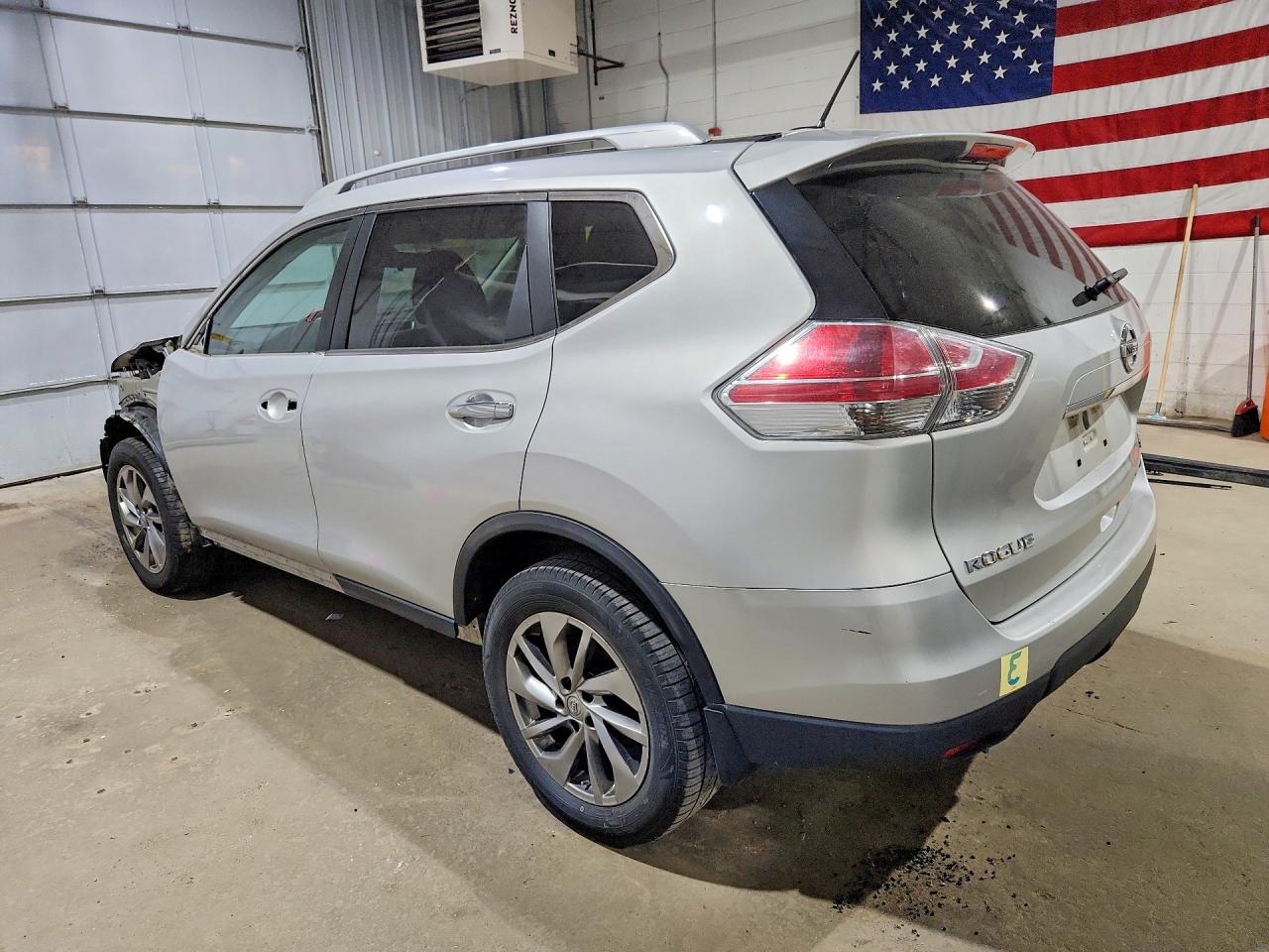 2014 Nissan Rogue Sl Silver vin: 5N1AT2MV7EC759680
