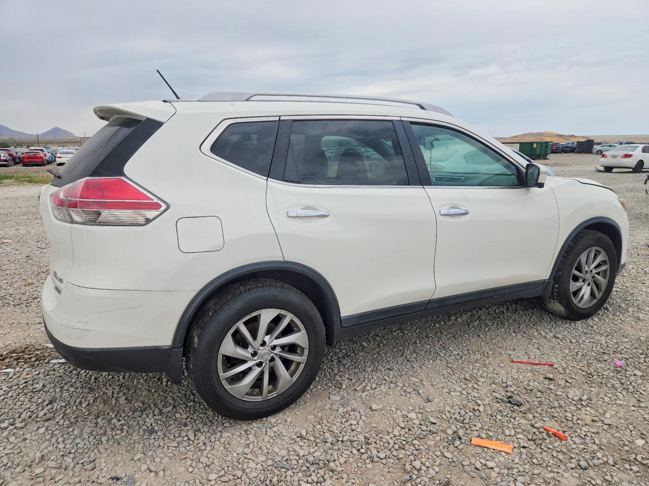 2014 Nissan Rogue Sl White vin: 5N1AT2MV7EC768363