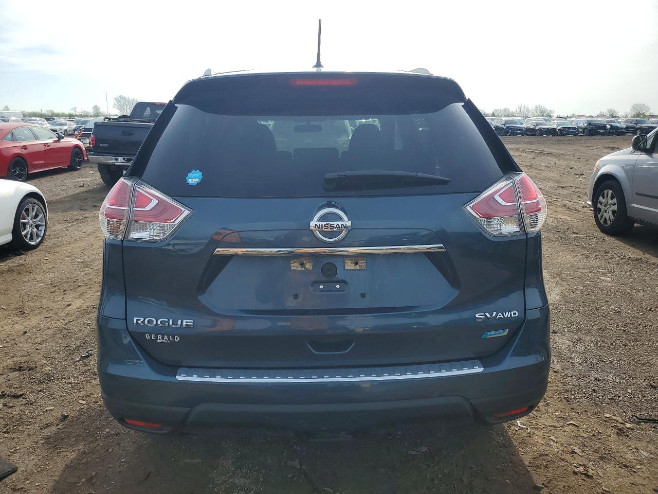 2014 Nissan Rogue Sv Синий vin: 5N1AT2MV7EC780240