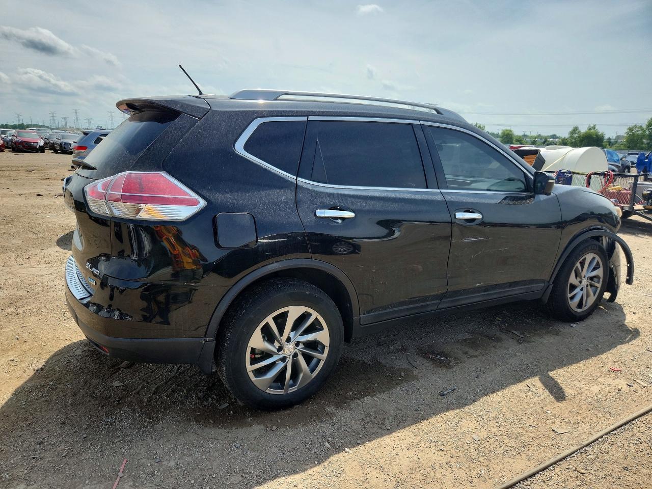 2014 Nissan Rogue Sl Черный vin: 5N1AT2MV7EC794851