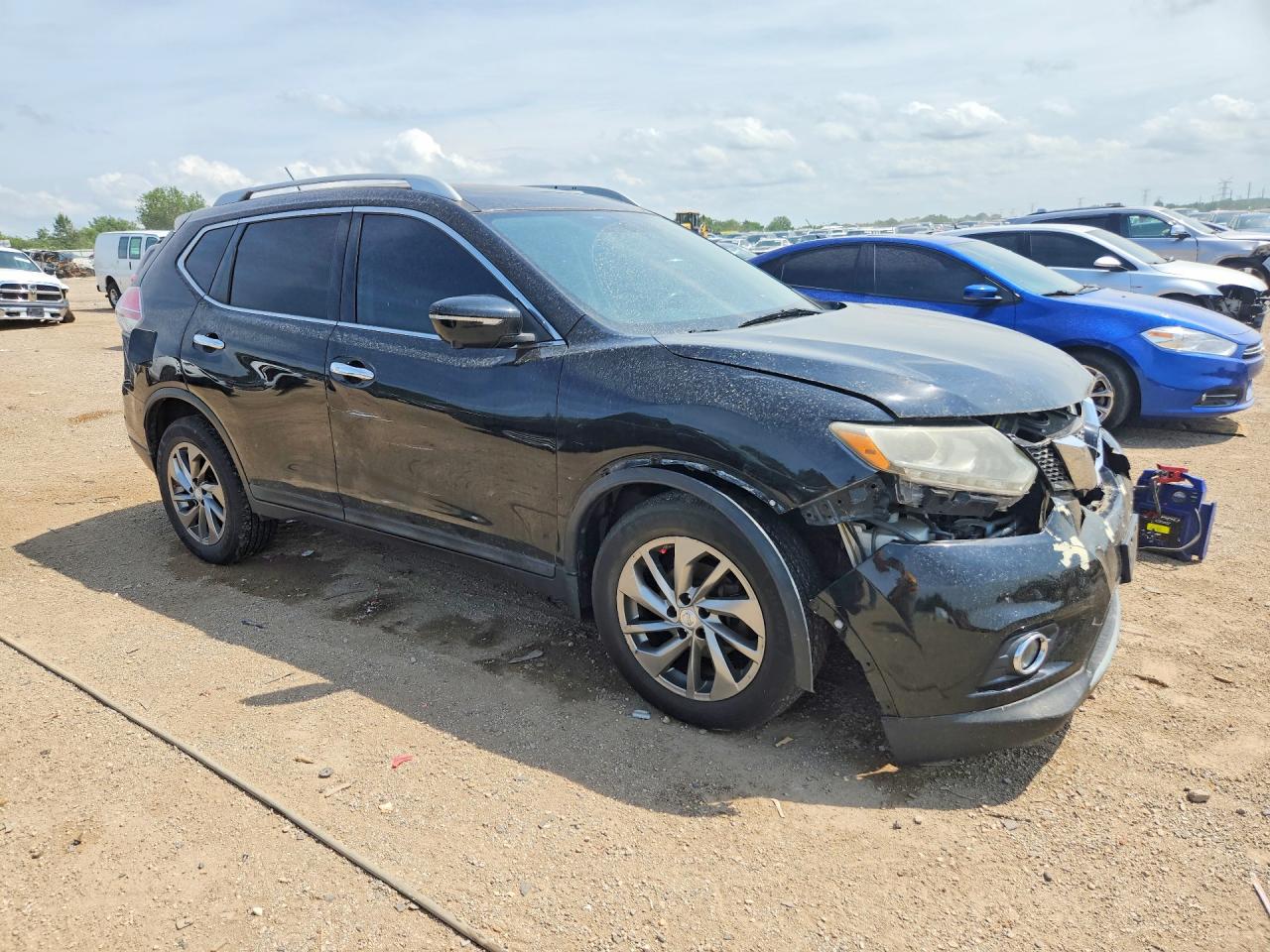 2014 Nissan Rogue Sl Черный vin: 5N1AT2MV7EC794851