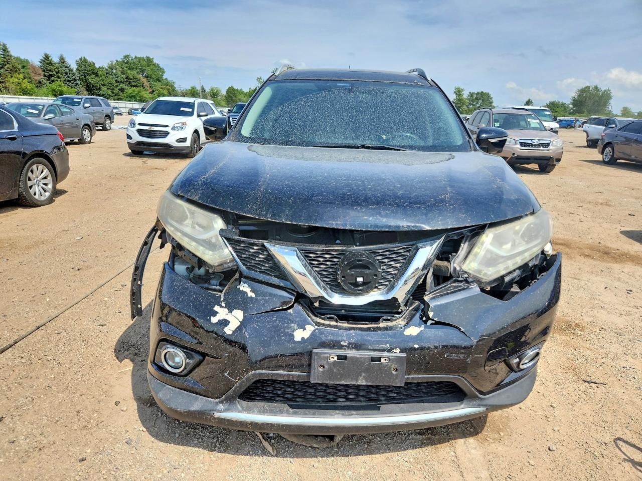 2014 Nissan Rogue Sl Черный vin: 5N1AT2MV7EC794851