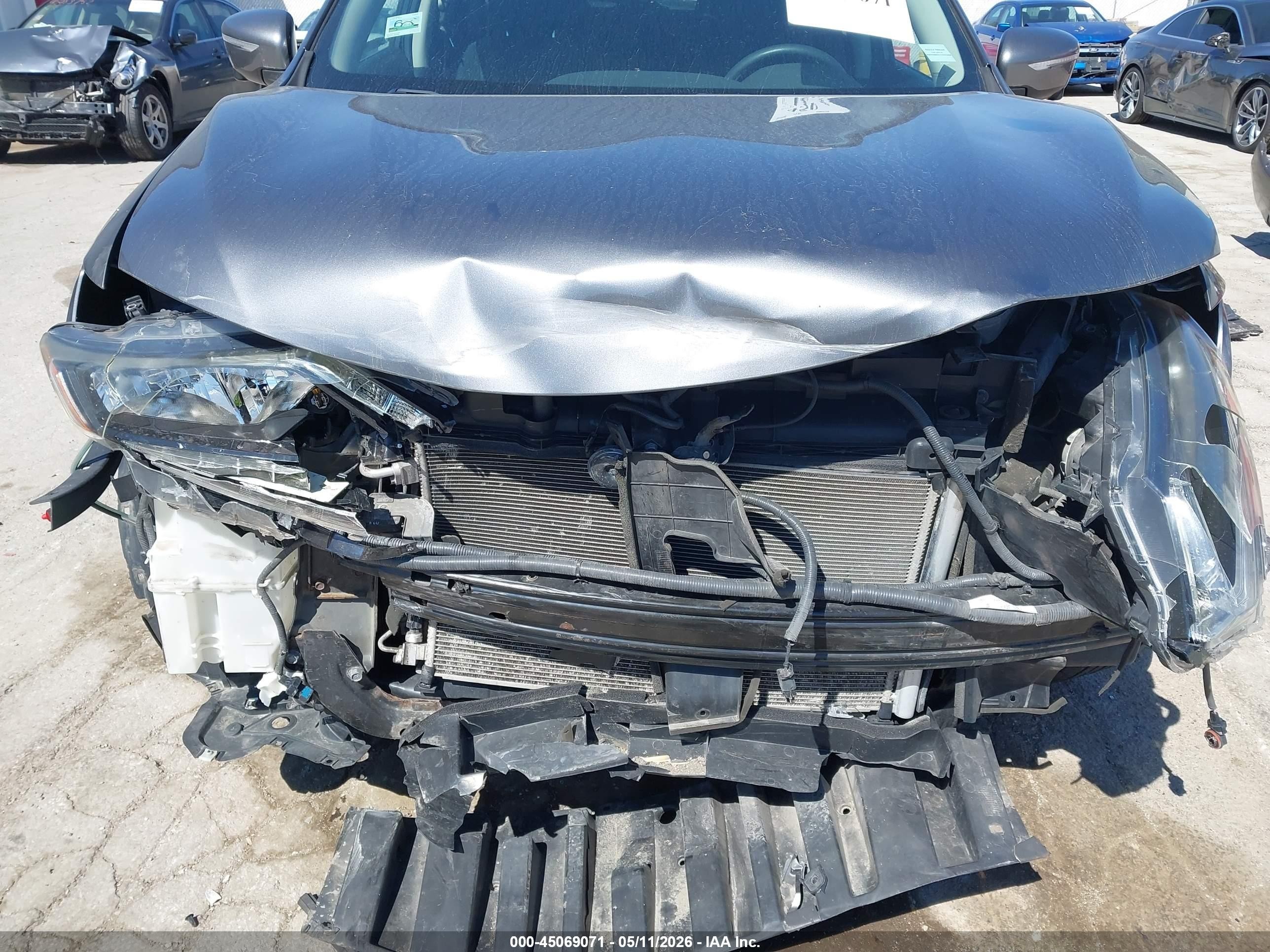 2014 Nissan Rogue Sv Gray vin: 5N1AT2MV7EC806562