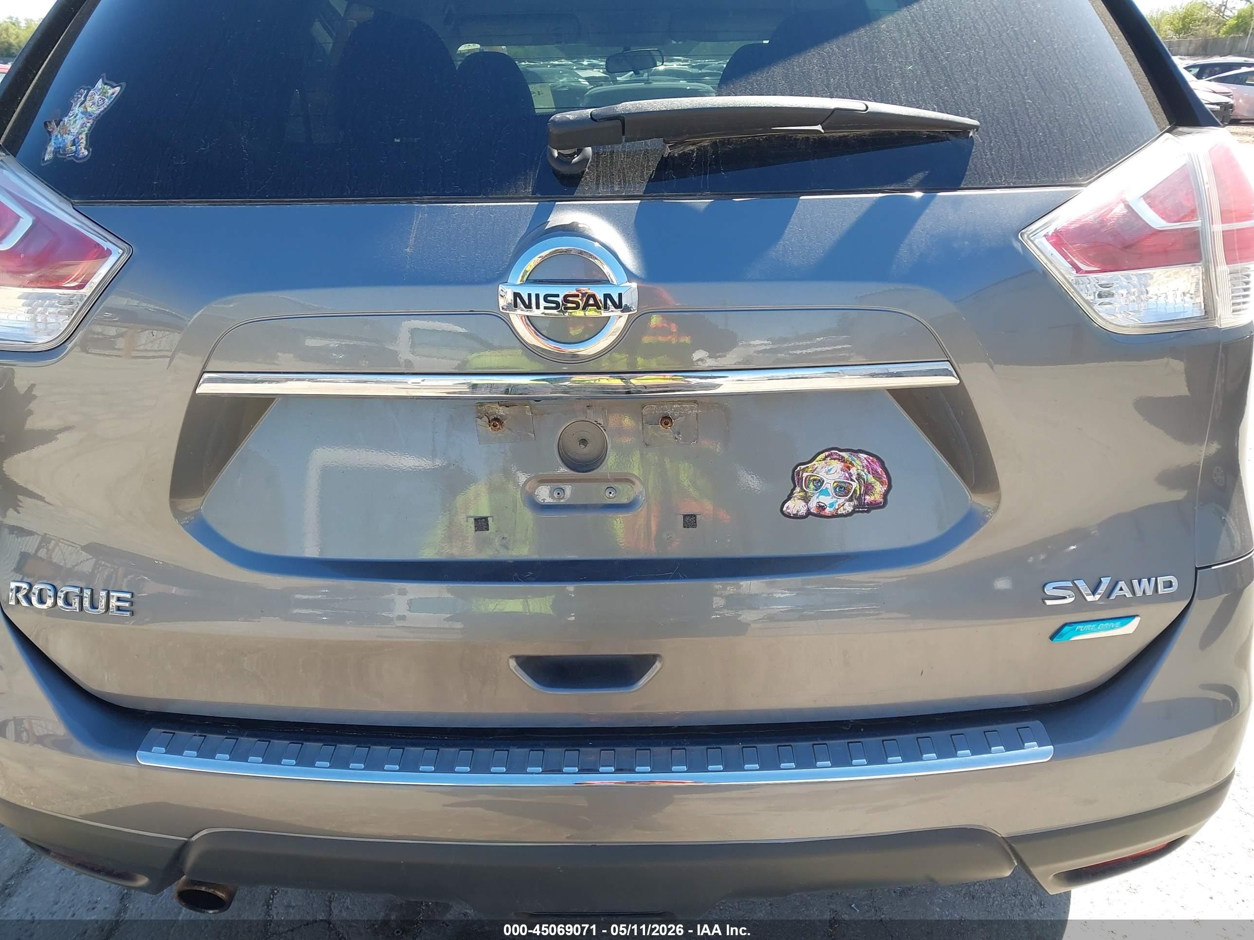 2014 Nissan Rogue Sv Gray vin: 5N1AT2MV7EC806562