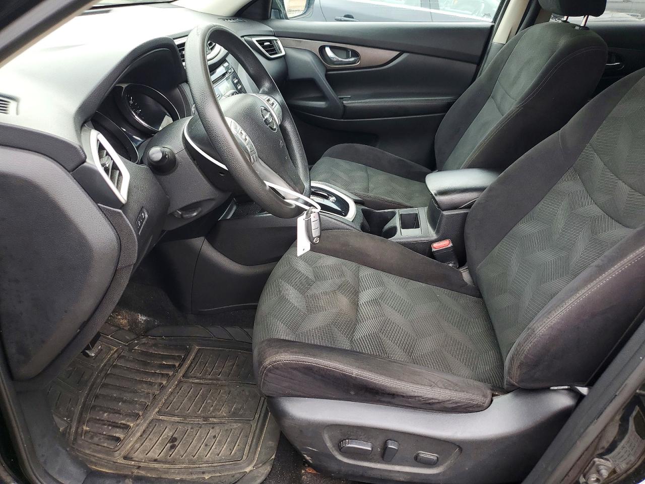 2014 Nissan Rogue S Black vin: 5N1AT2MV7EC819229