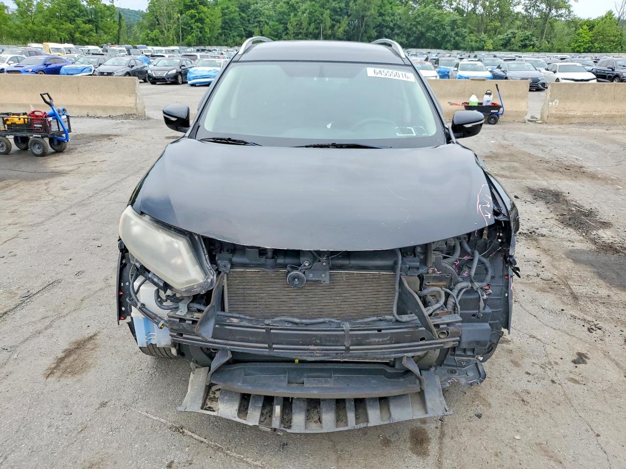2014 Nissan Rogue S Black vin: 5N1AT2MV7EC819229