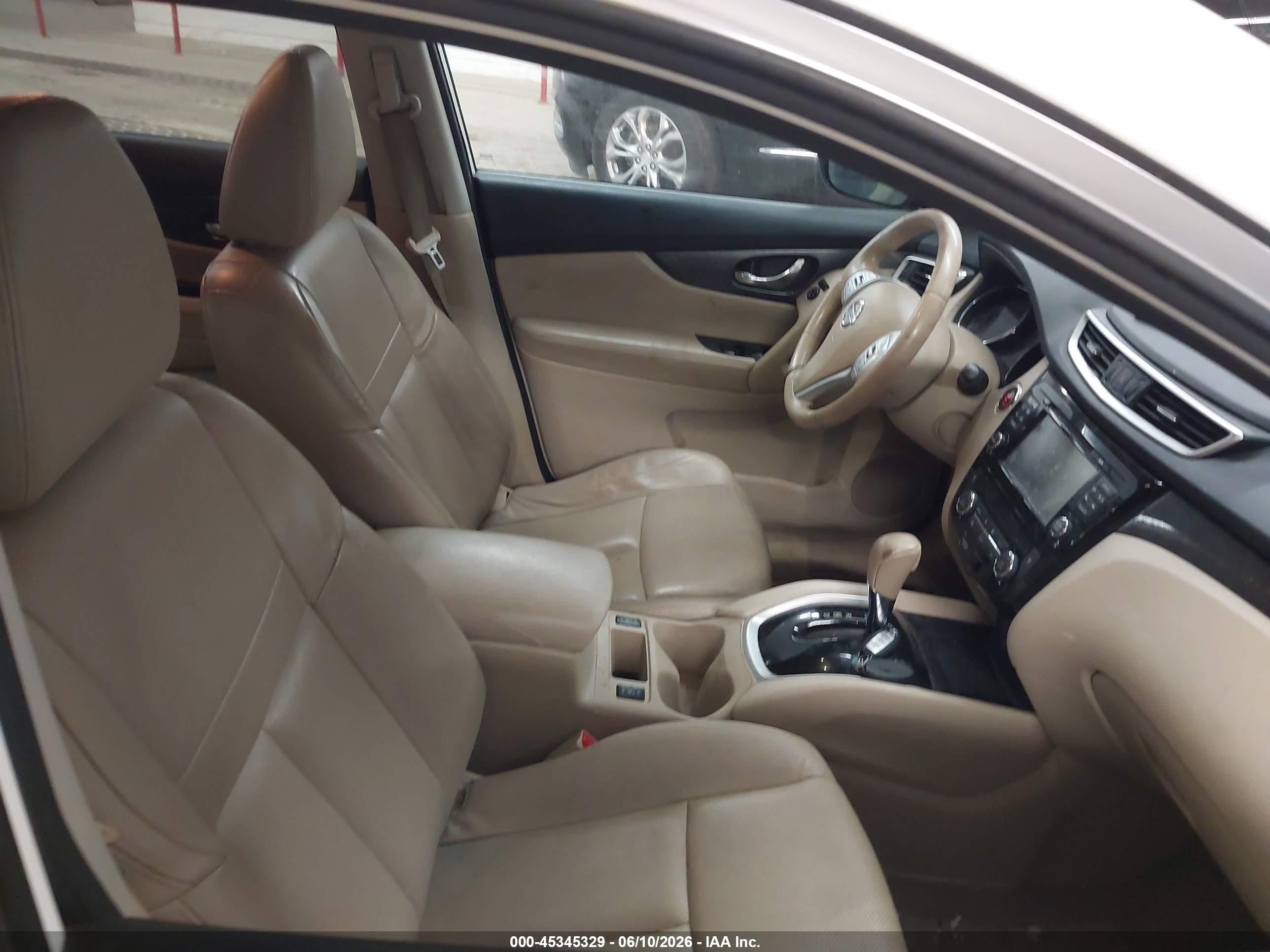 2014 Nissan Rogue Sl Белый vin: 5N1AT2MV7EC819960
