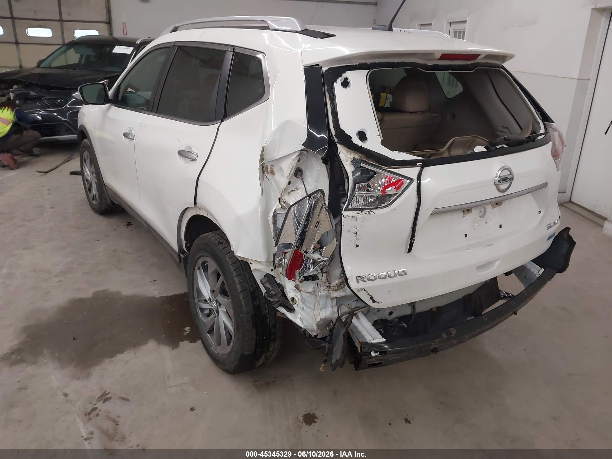 2014 Nissan Rogue Sl Белый vin: 5N1AT2MV7EC819960
