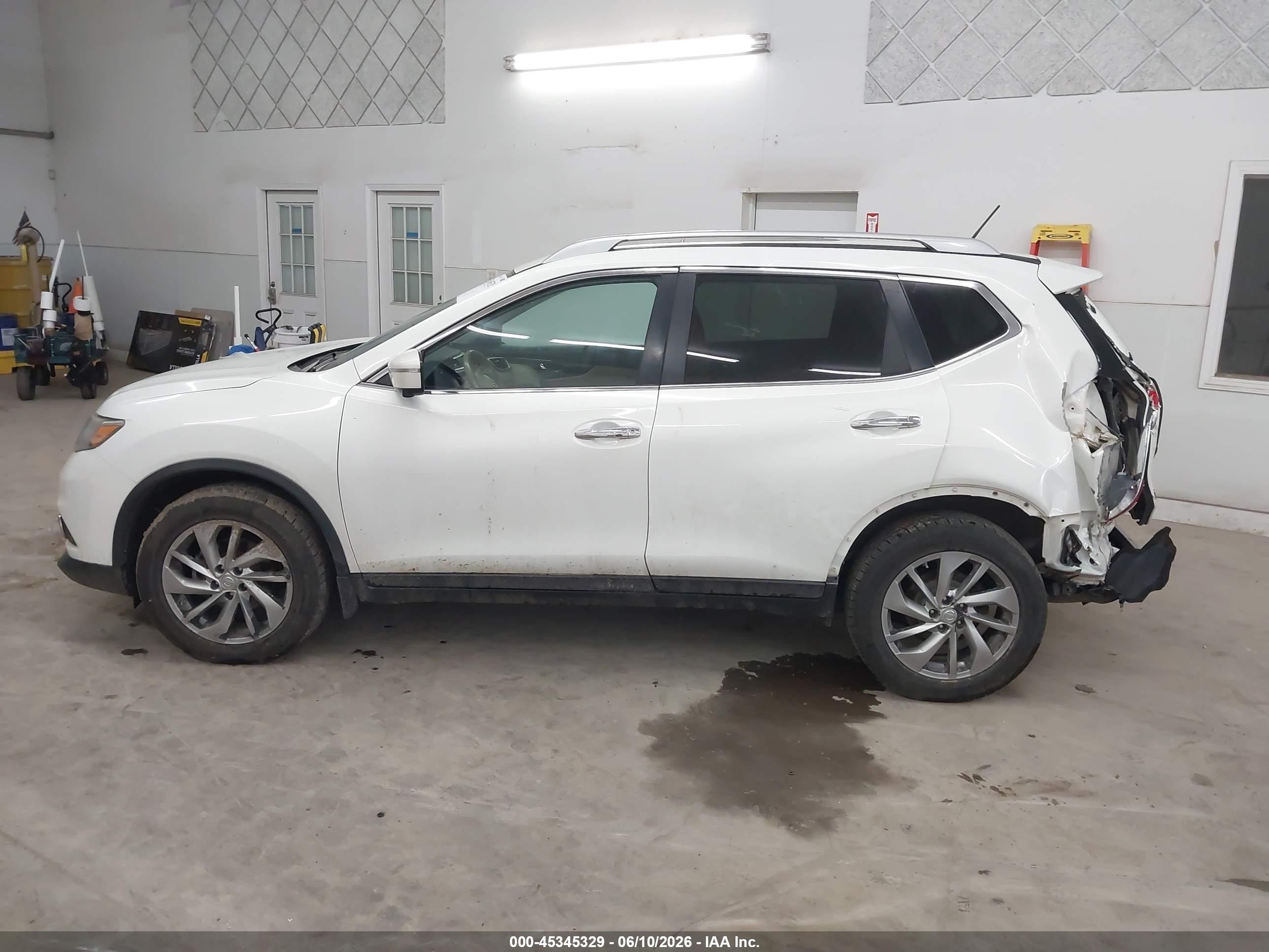 2014 Nissan Rogue Sl Белый vin: 5N1AT2MV7EC819960