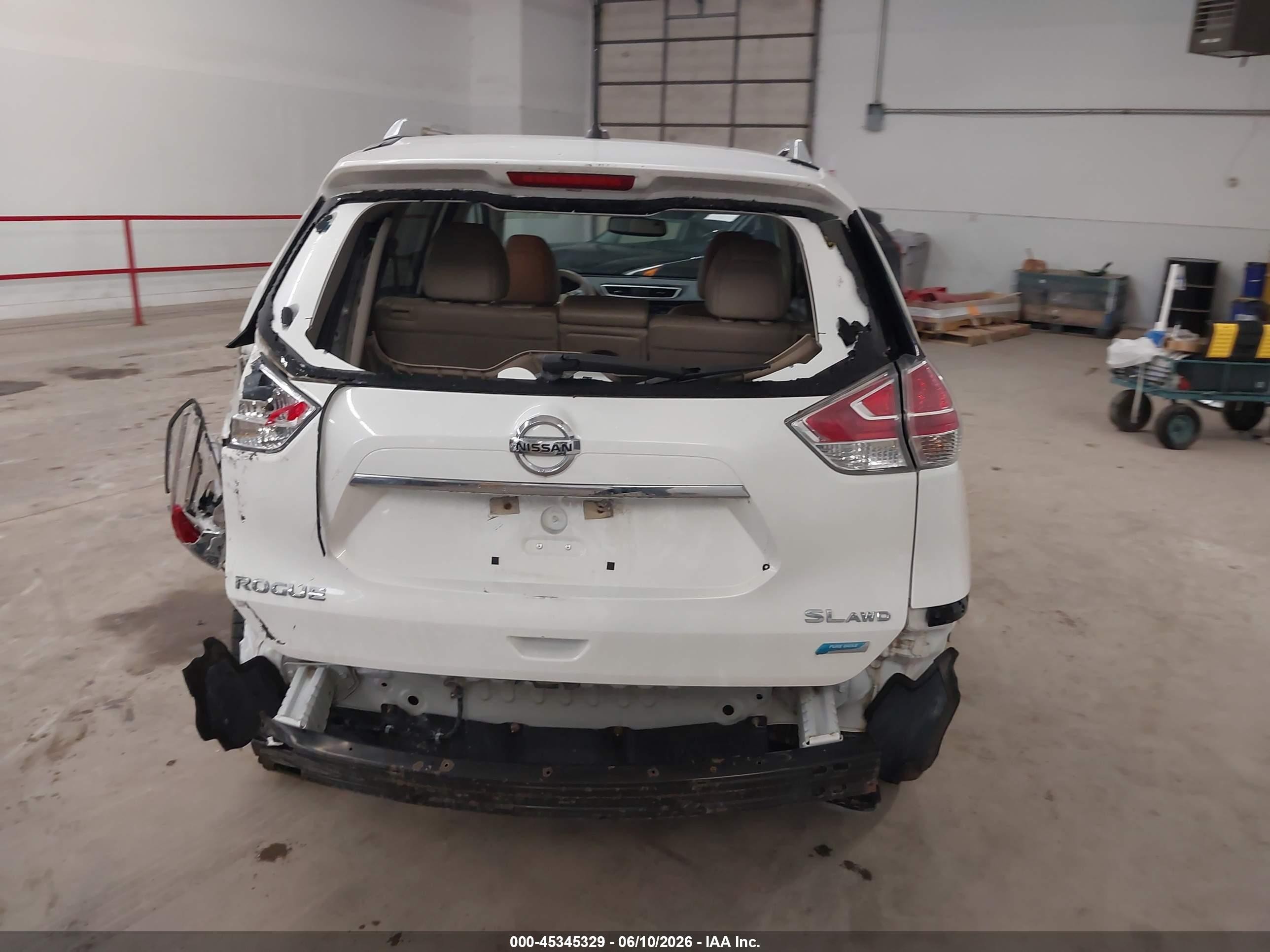 2014 Nissan Rogue Sl Белый vin: 5N1AT2MV7EC819960