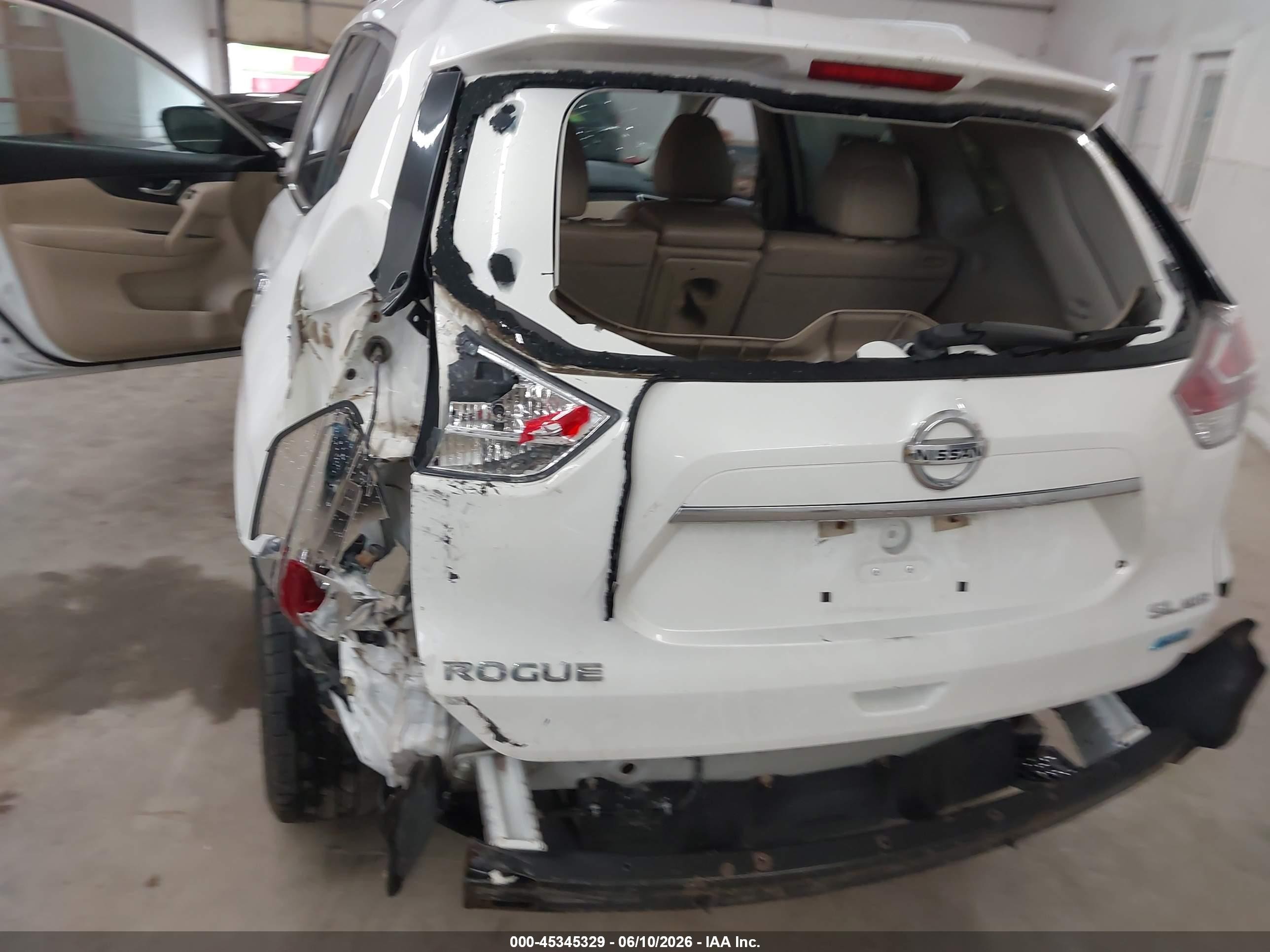 2014 Nissan Rogue Sl Белый vin: 5N1AT2MV7EC819960