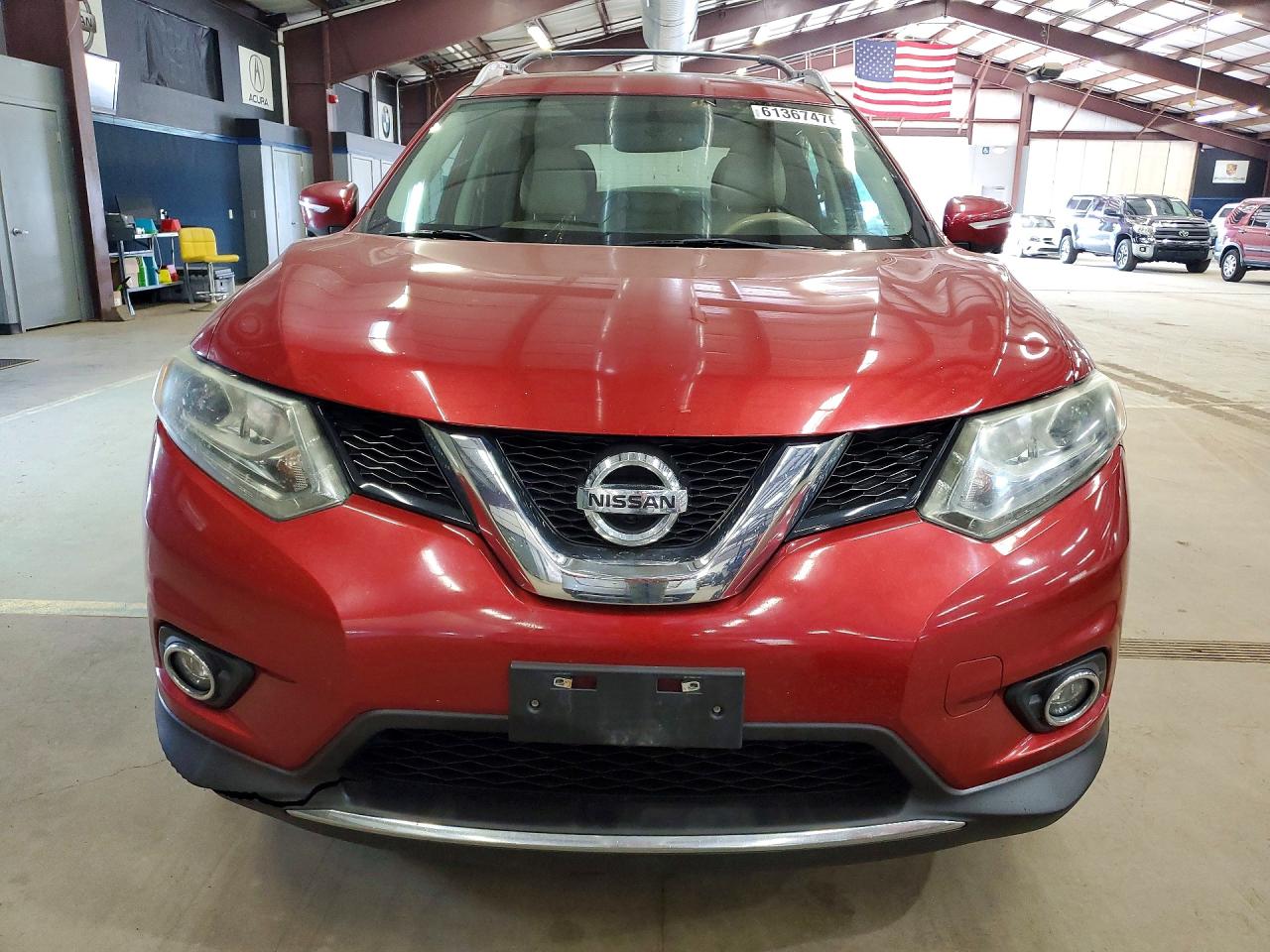 2014 Nissan Rogue S Burgundy vin: 5N1AT2MV7EC821000