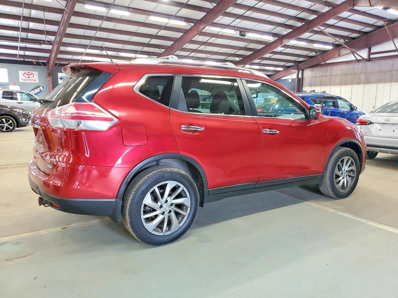 2014 Nissan Rogue S Burgundy vin: 5N1AT2MV7EC821000
