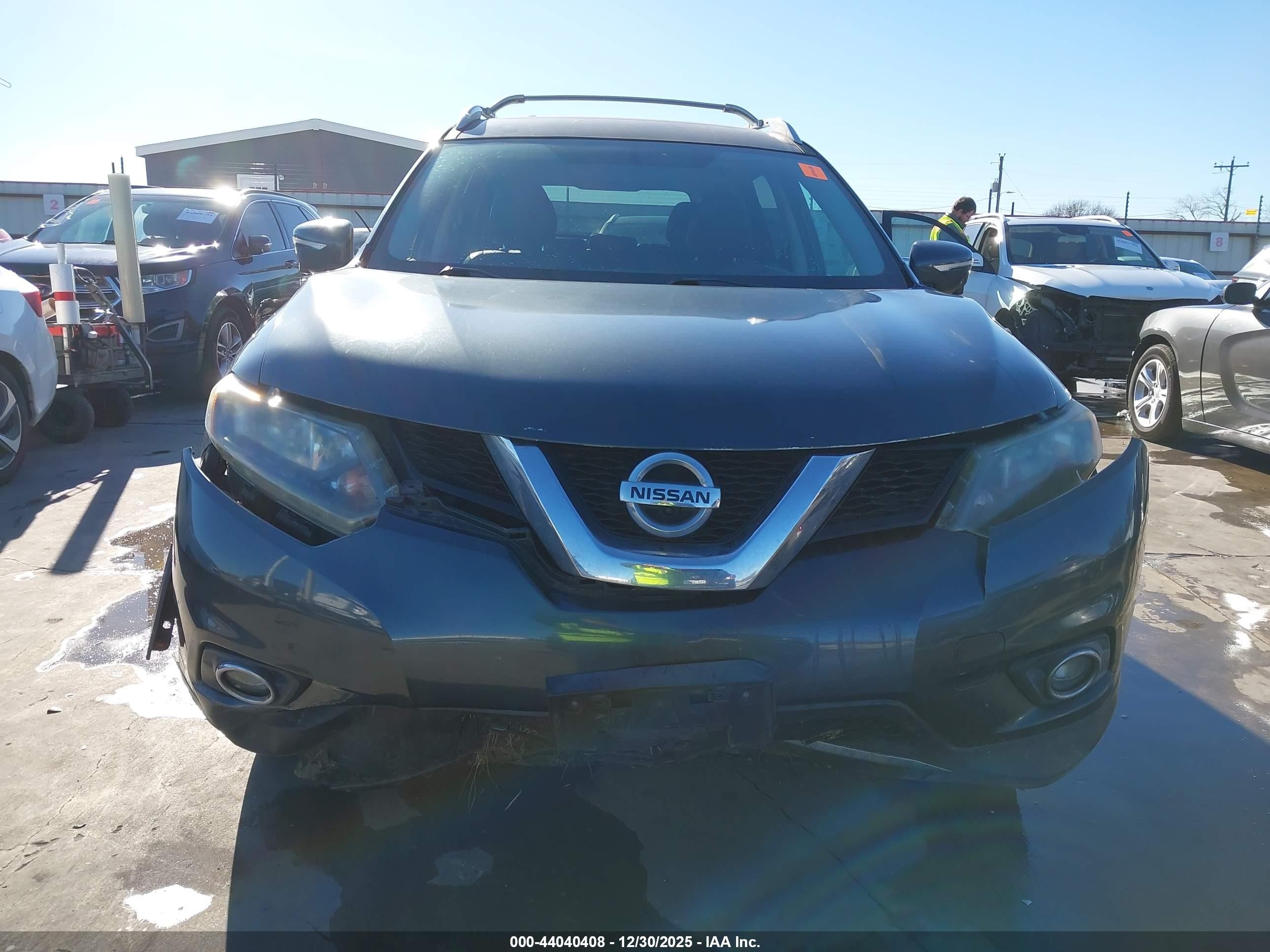 2014 Nissan Rogue Sl Blue vin: 5N1AT2MV7EC831333