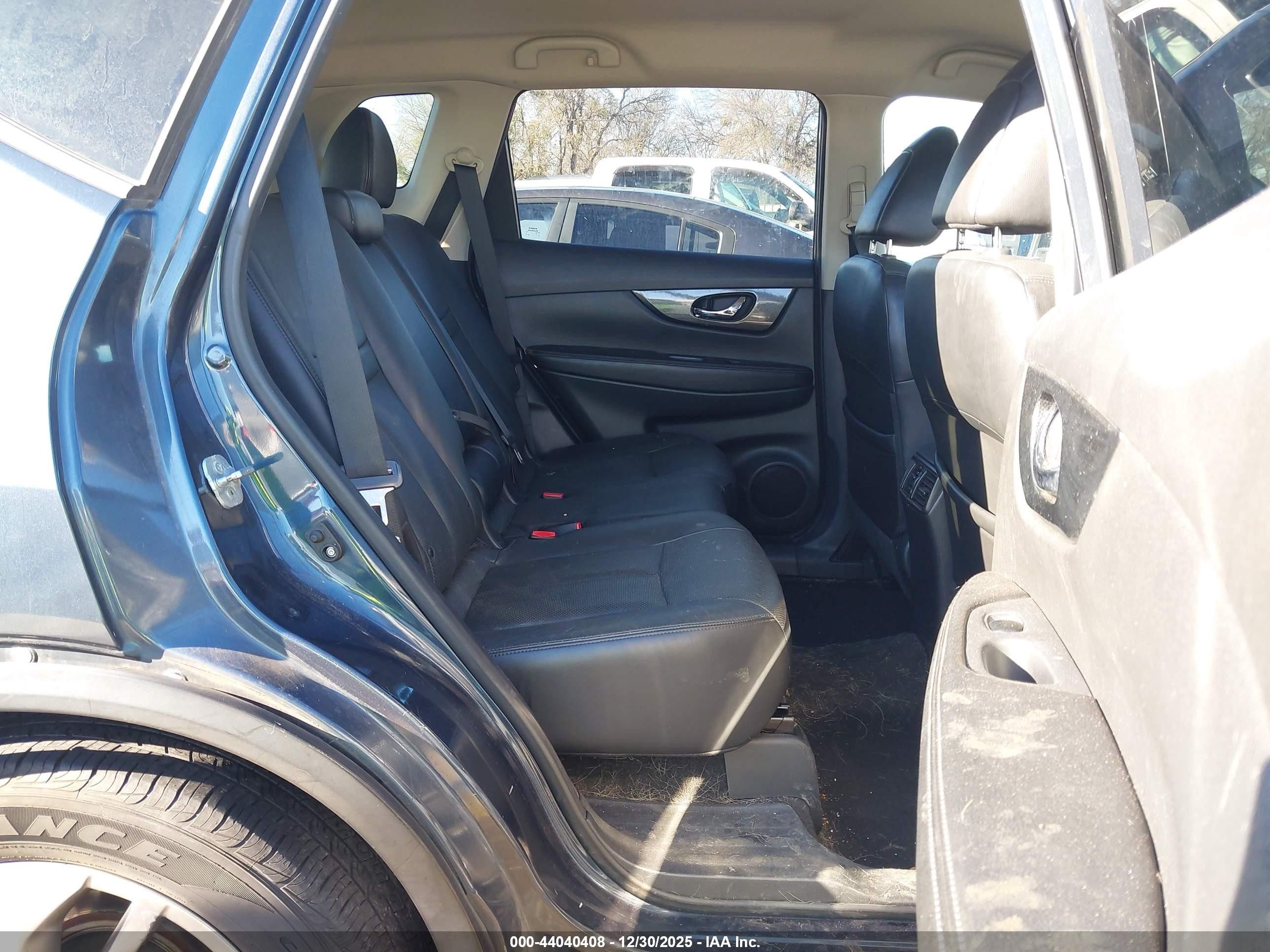 2014 Nissan Rogue Sl Blue vin: 5N1AT2MV7EC831333