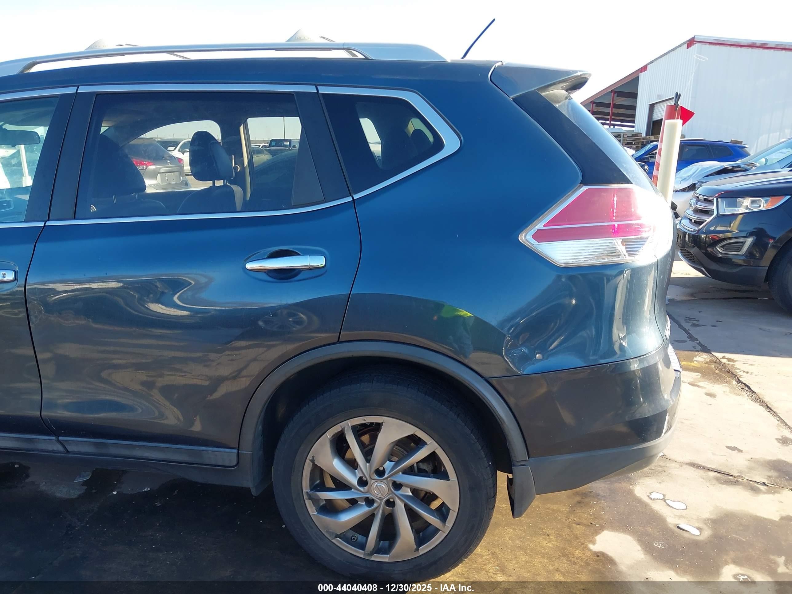 2014 Nissan Rogue Sl Blue vin: 5N1AT2MV7EC831333