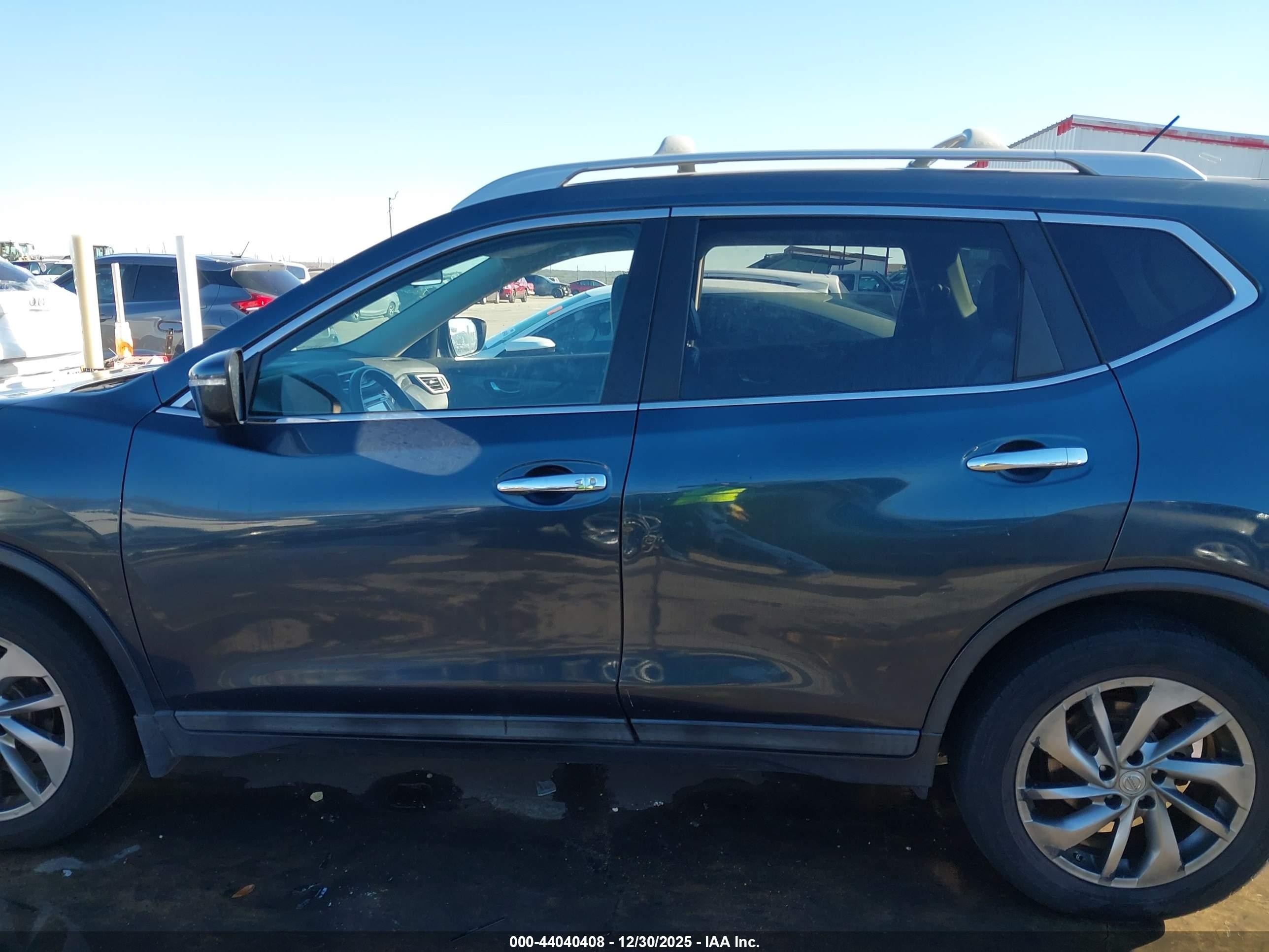 2014 Nissan Rogue Sl Blue vin: 5N1AT2MV7EC831333