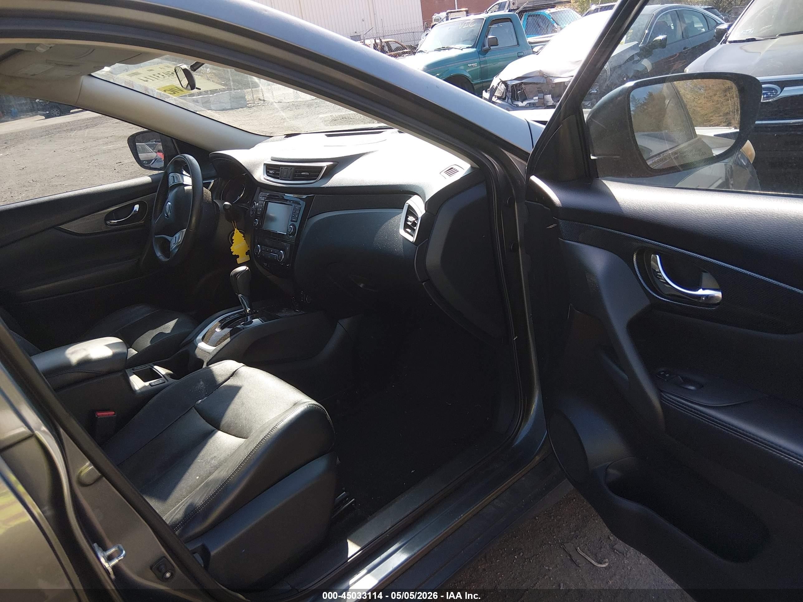 2014 Nissan Rogue Sl Gray vin: 5N1AT2MV7EC848665