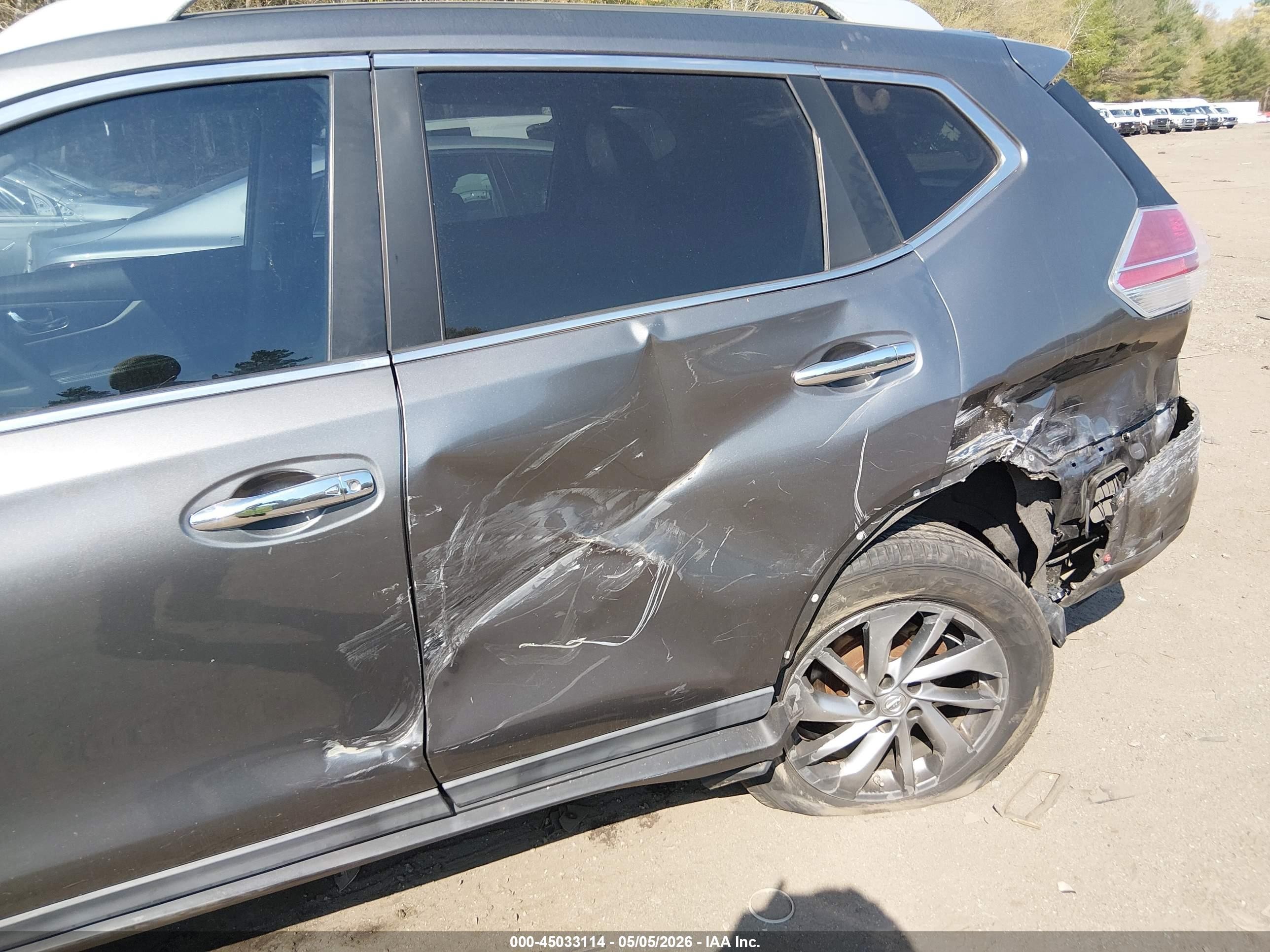 2014 Nissan Rogue Sl Gray vin: 5N1AT2MV7EC848665