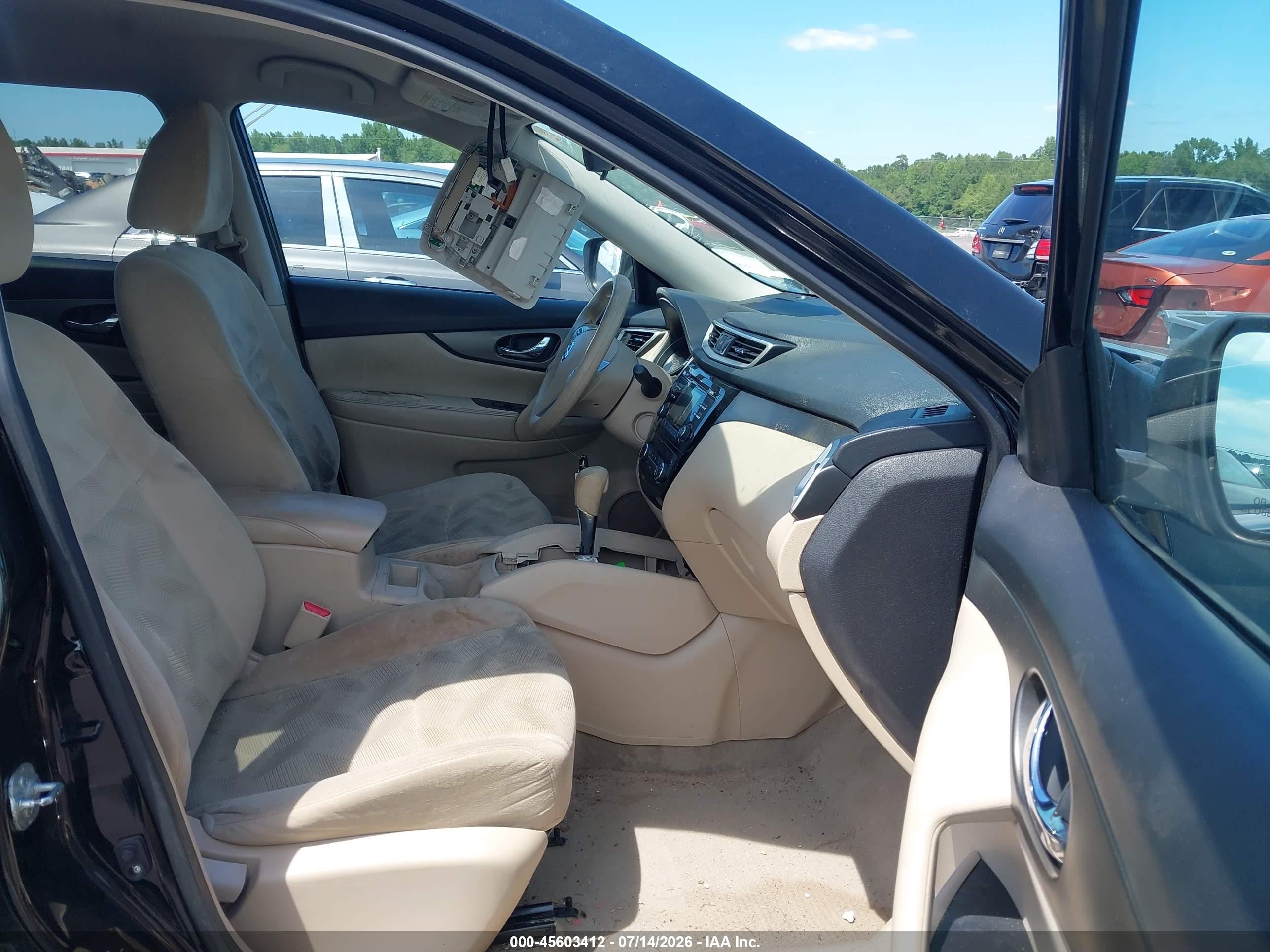 2014 Nissan Rogue Sv Black vin: 5N1AT2MV7EC855437