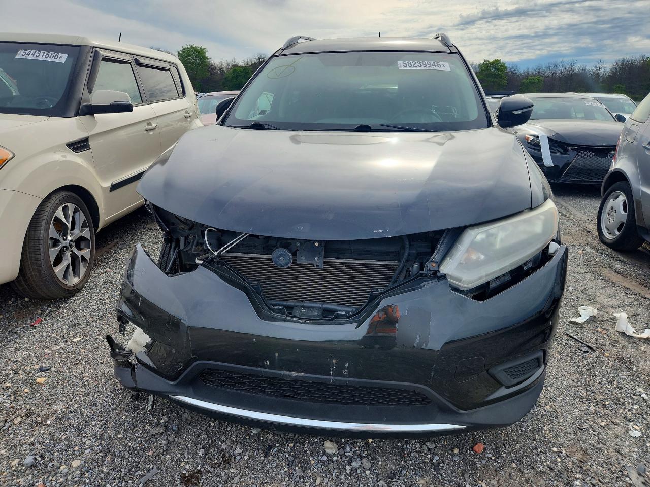 2014 Nissan Rogue Sv Black vin: 5N1AT2MV7EC857446
