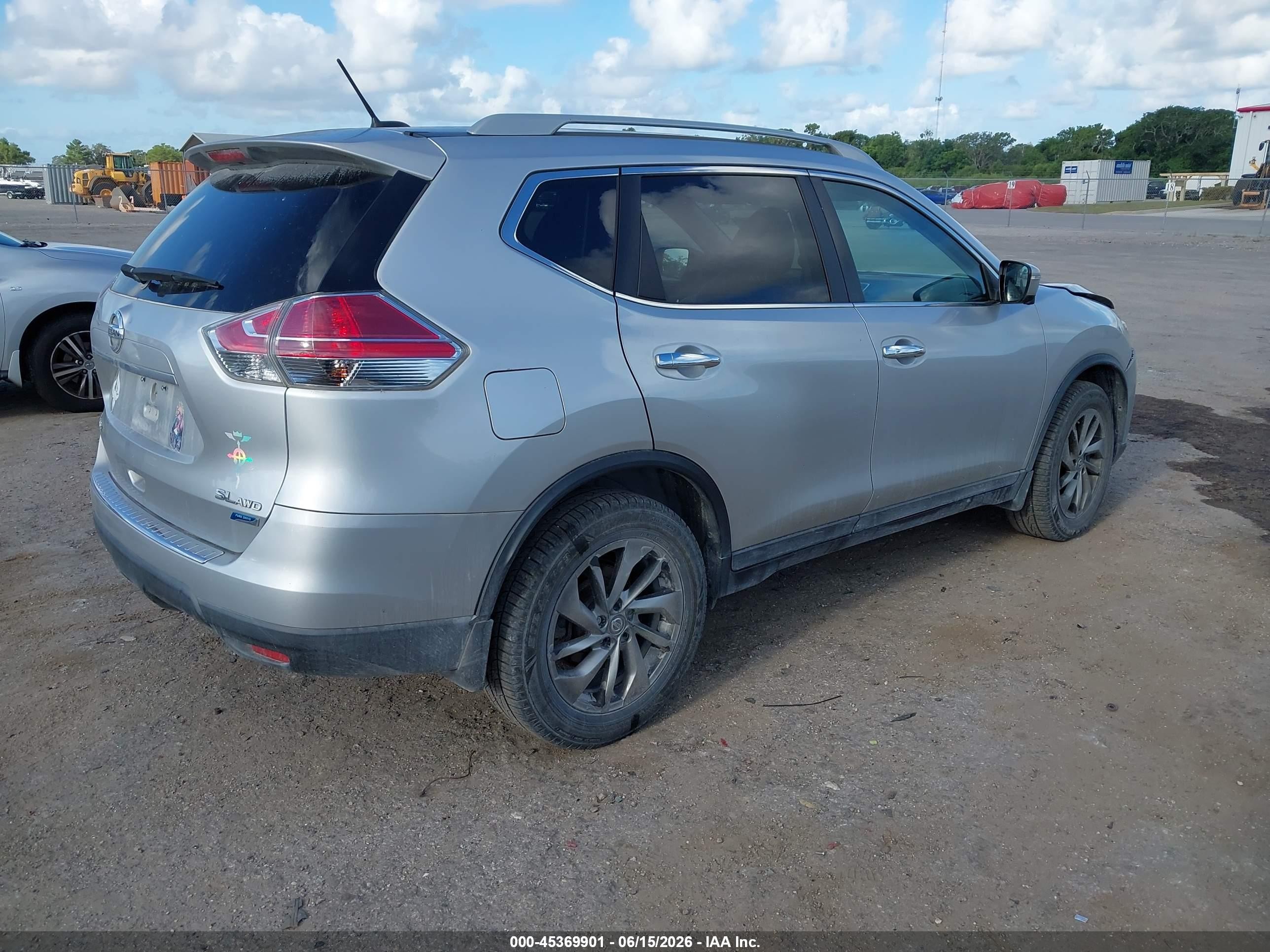 2014 Nissan Rogue Sl Silver vin: 5N1AT2MV7EC861576