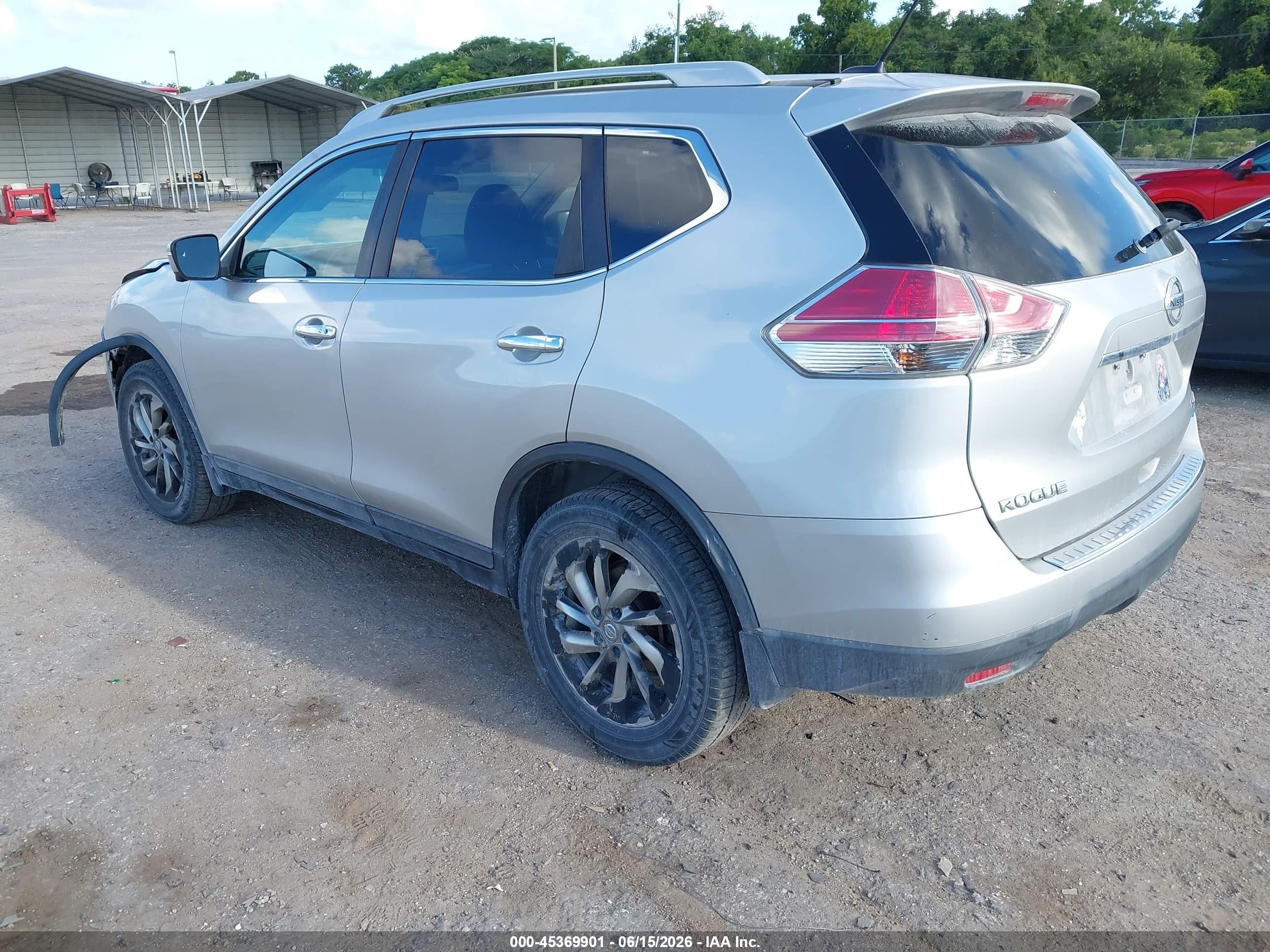 2014 Nissan Rogue Sl Silver vin: 5N1AT2MV7EC861576