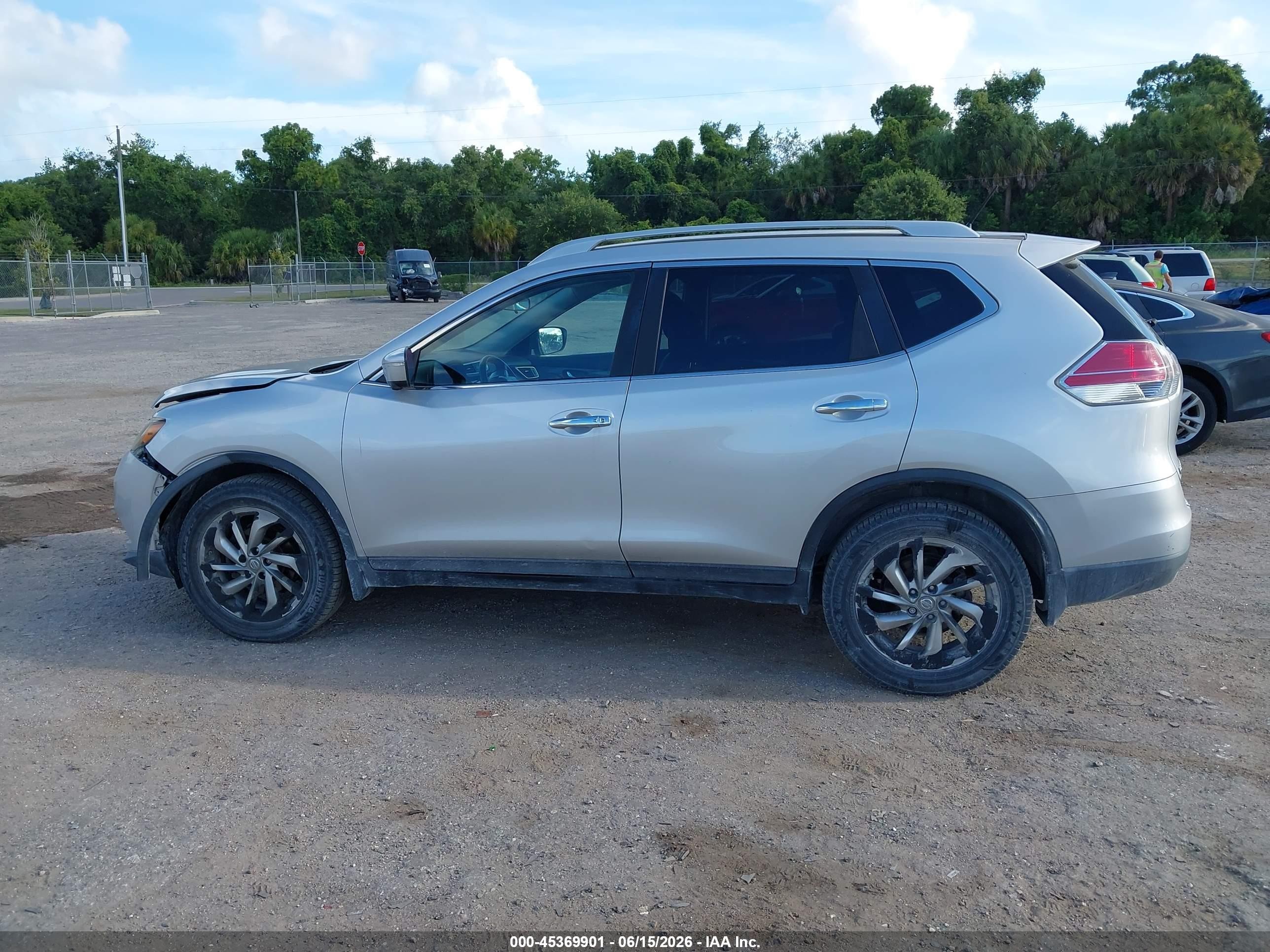 2014 Nissan Rogue Sl Silver vin: 5N1AT2MV7EC861576