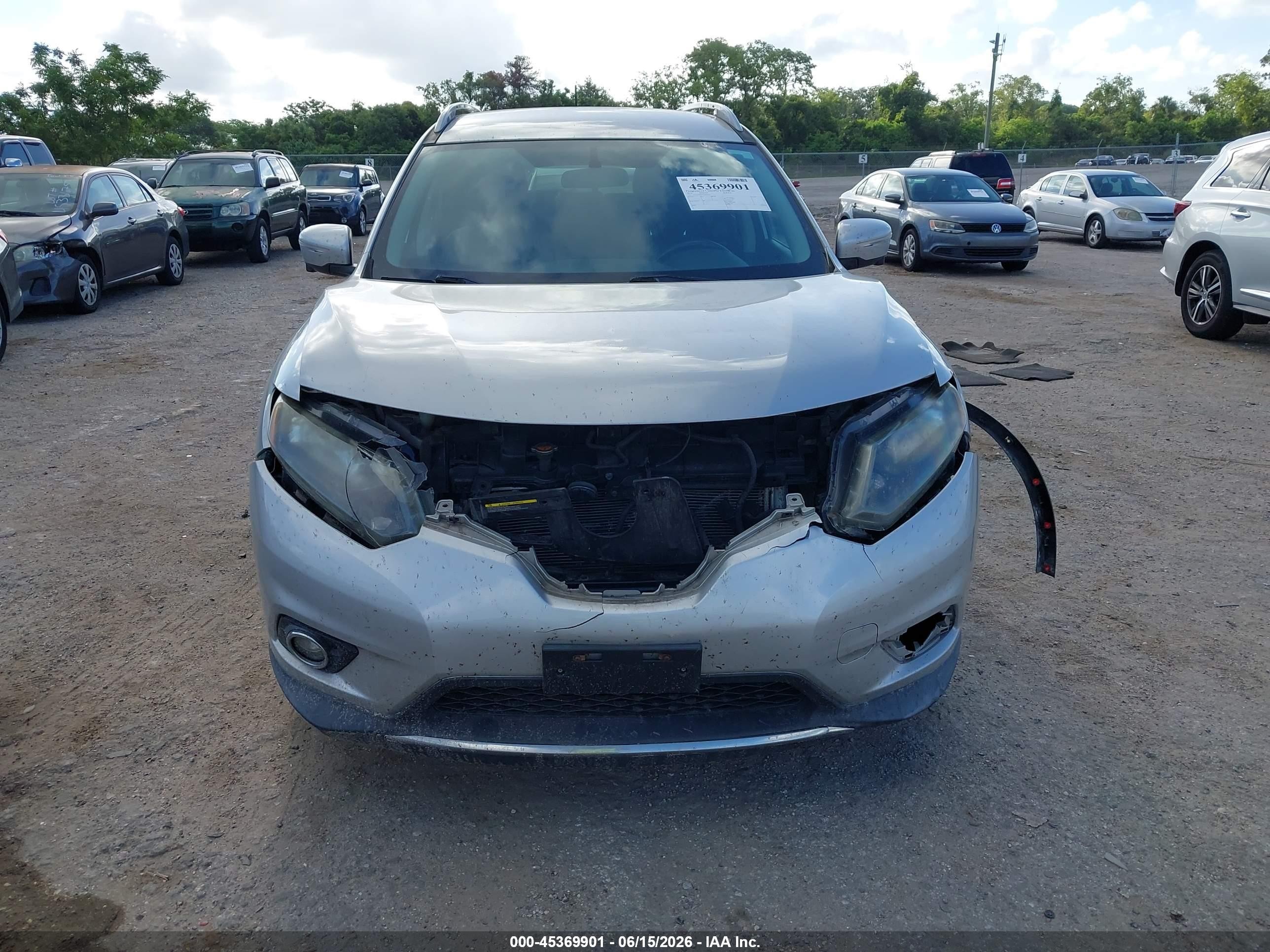 2014 Nissan Rogue Sl Silver vin: 5N1AT2MV7EC861576