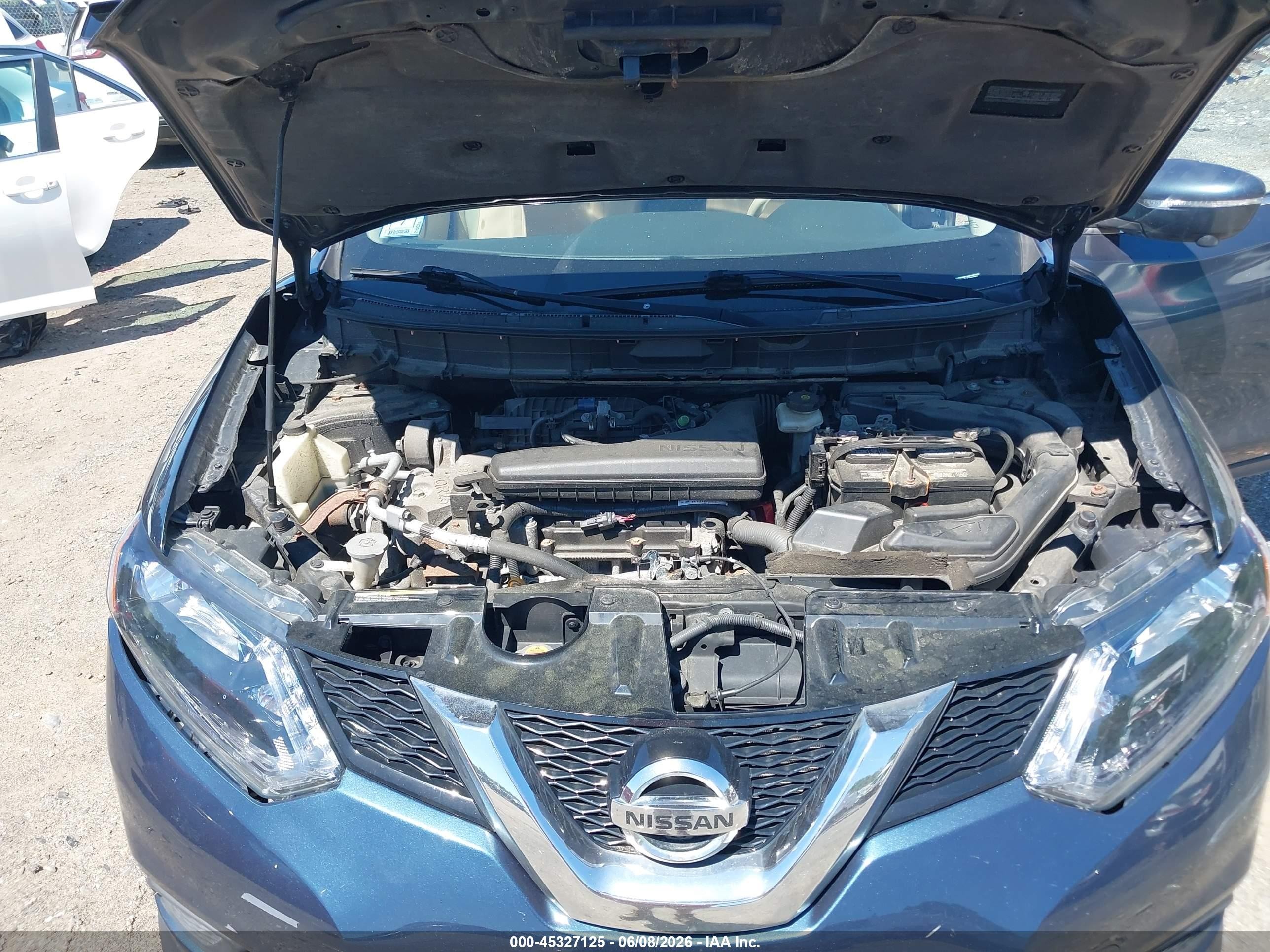 2014 Nissan Rogue Sv Blue vin: 5N1AT2MV7EC866860