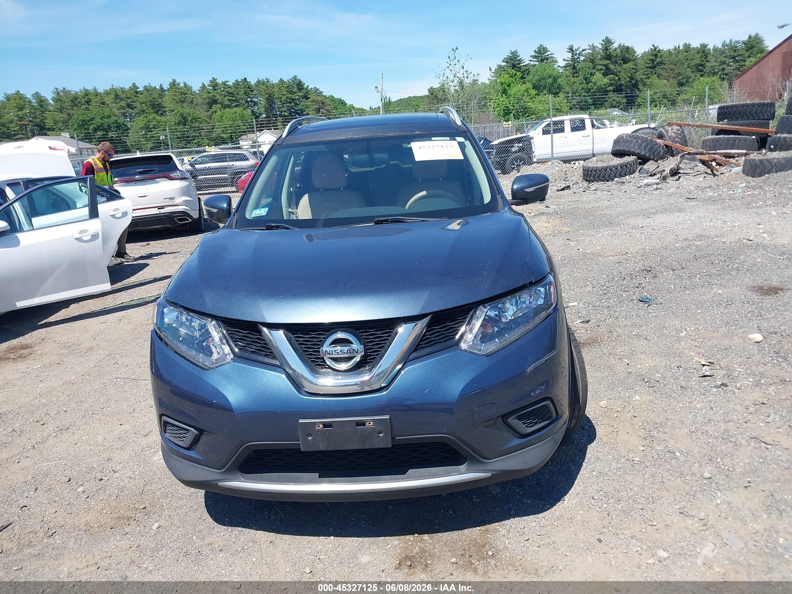 2014 Nissan Rogue Sv Blue vin: 5N1AT2MV7EC866860