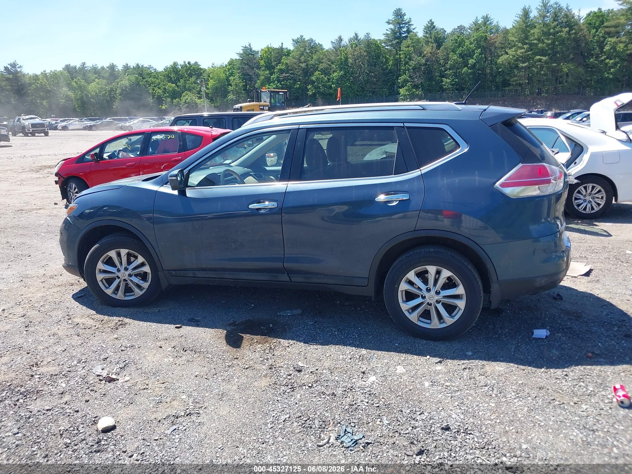 2014 Nissan Rogue Sv Blue vin: 5N1AT2MV7EC866860