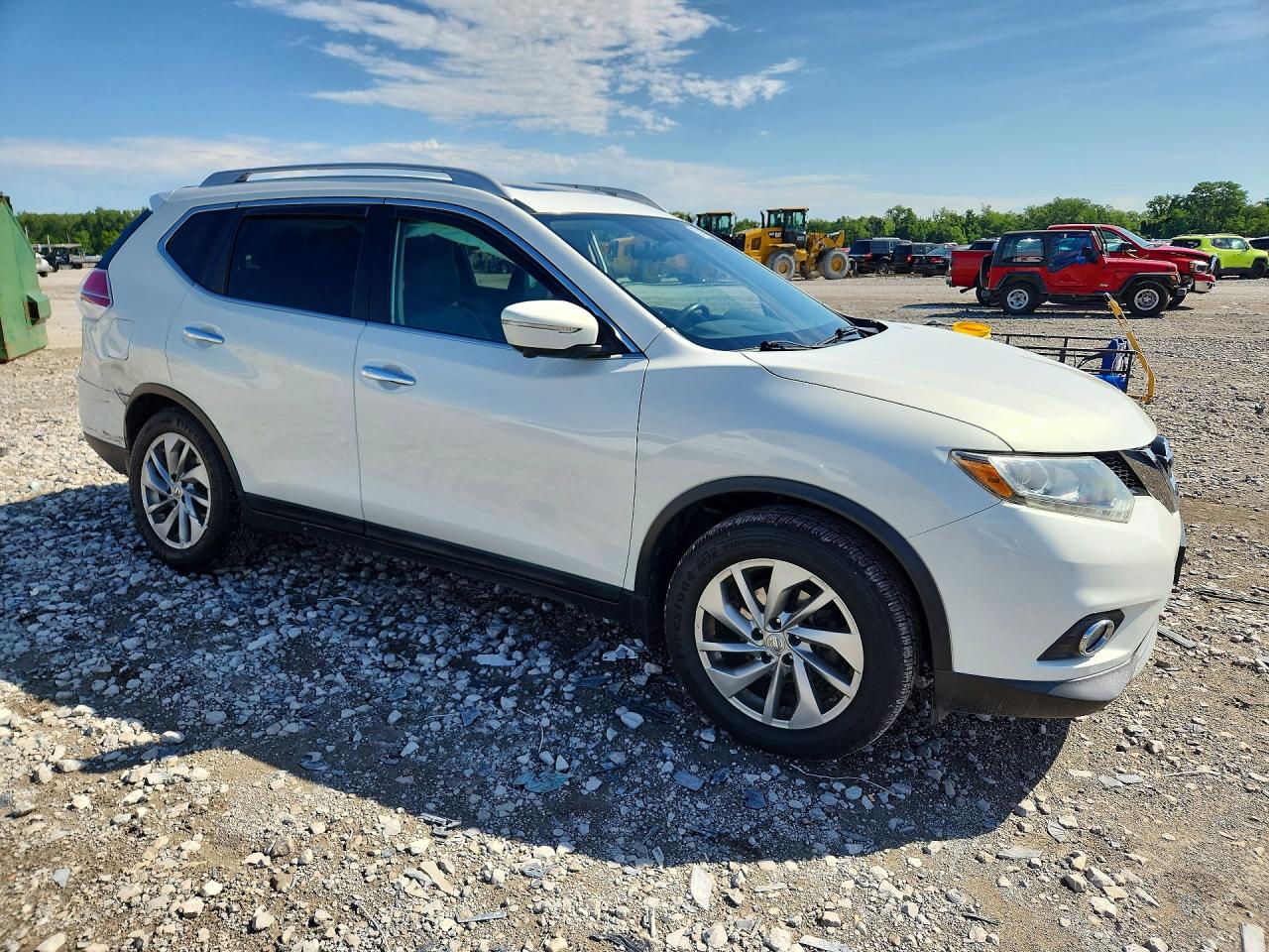 2014 Nissan Rogue Sl White vin: 5N1AT2MV7EC872349