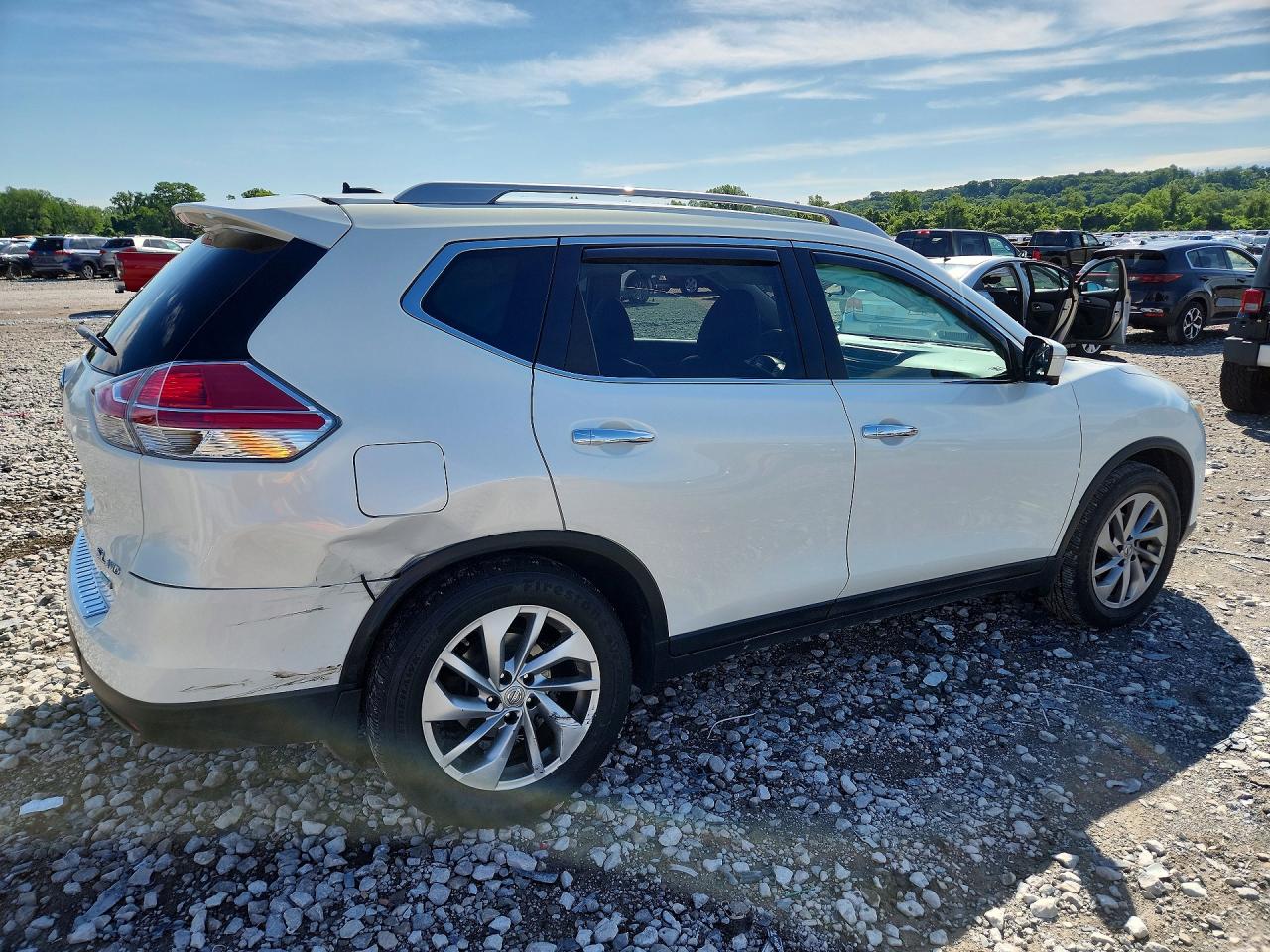 2014 Nissan Rogue Sl White vin: 5N1AT2MV7EC872349