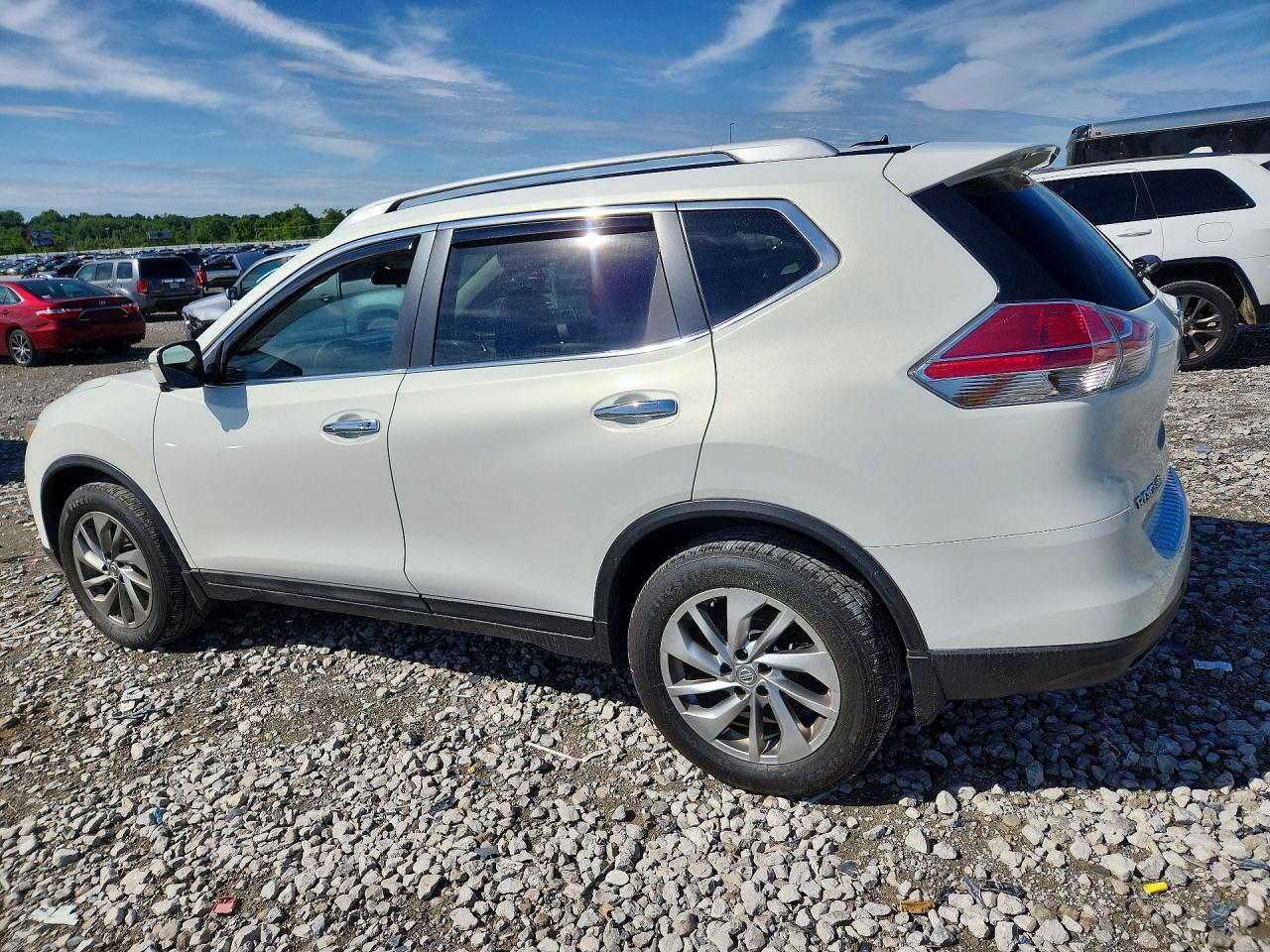 2014 Nissan Rogue Sl White vin: 5N1AT2MV7EC872349