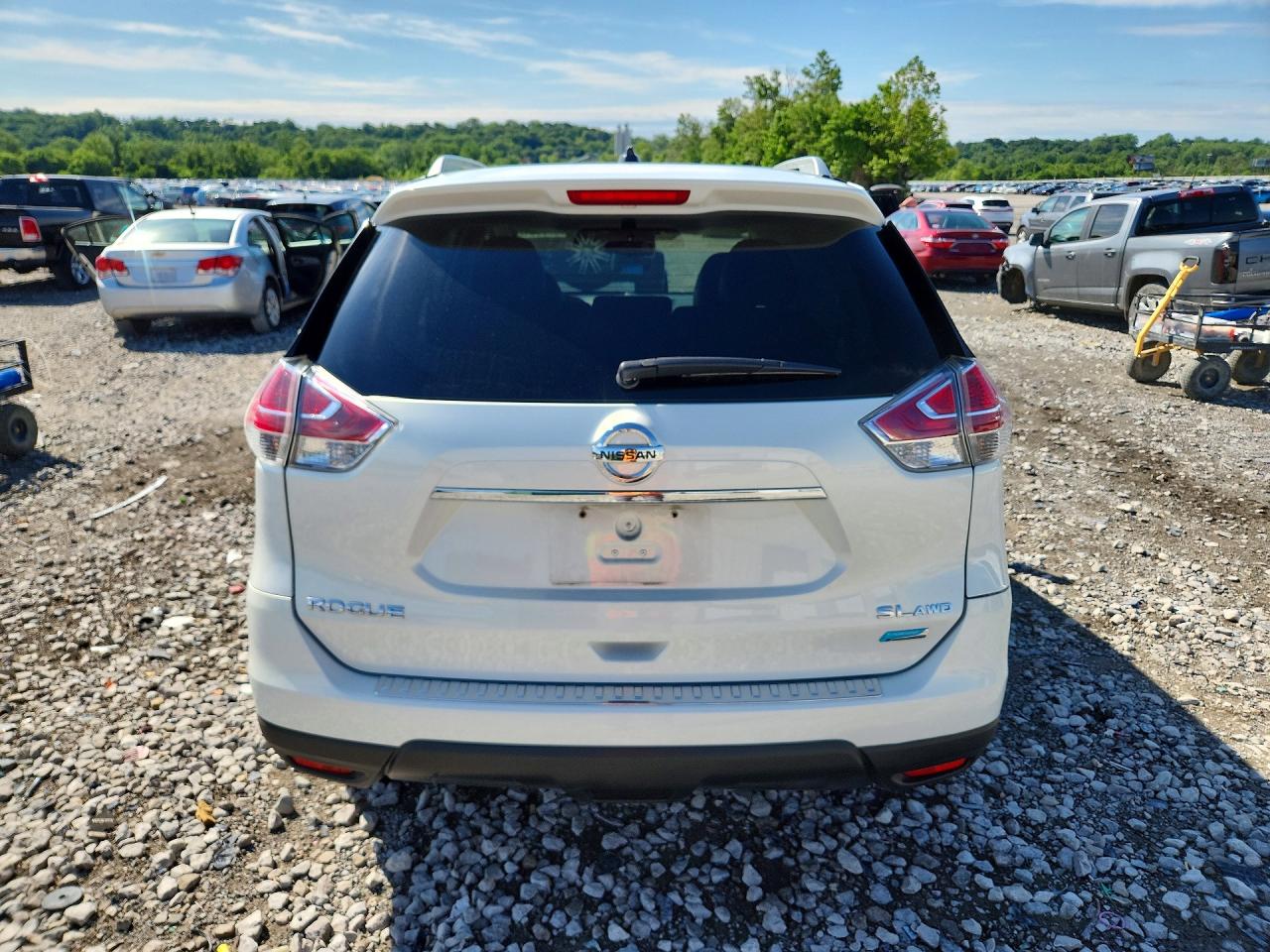 2014 Nissan Rogue Sl White vin: 5N1AT2MV7EC872349